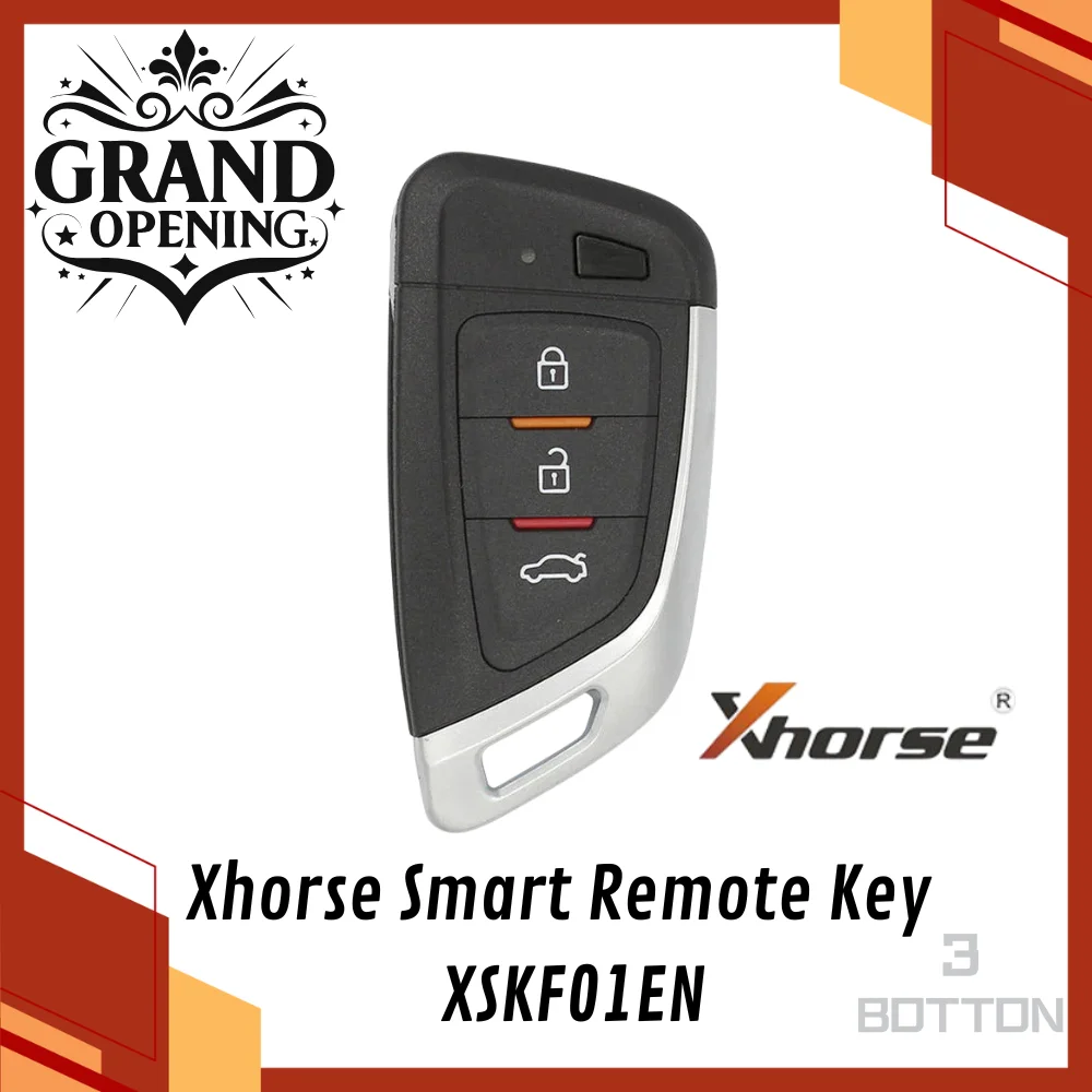 Xhorse XSKF01EN Smart Remote Key Blank 3 Buttons Knife Shape Car Key Programming Required Black
Xhorse XSKF01EN Smart Remote Key Blank 3 Buttons Knife Shape Car Key Programming Required Black