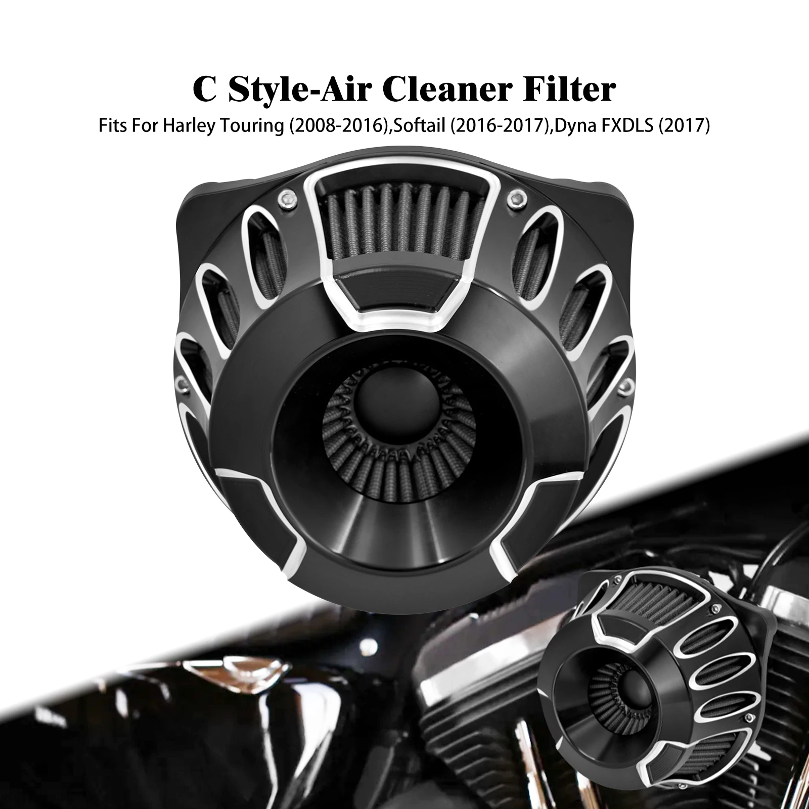 Motorcycle Black Inverted Filter Air Cleaner Fit For Harley Touring Electra Street Glide 2008-2016 Trike Throttle By Wire Models
Motorcycle Black Inverted Filter Air Cleaner Fit For Harley Touring Electra Street Glide 2008-2016 Trike Throttle By Wire Models