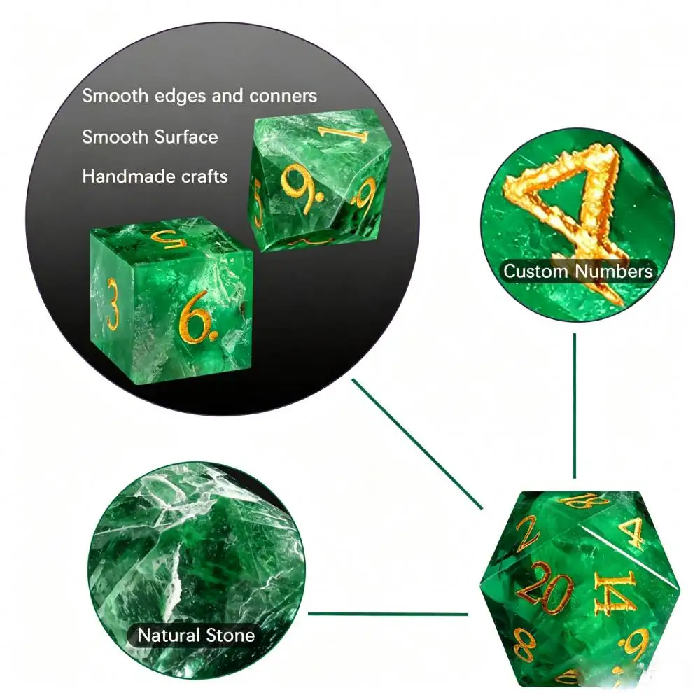 Natural African Stone Dice Crystal DND Dice Set Gemstone Dice for Dungeons and Dragons D & D RPG Tabletop Games Polyhedral Dice
Natural African Stone Dice Crystal DND Dice Set Gemstone Dice for Dungeons and Dragons D & D RPG Tabletop Games Polyhedral Dice