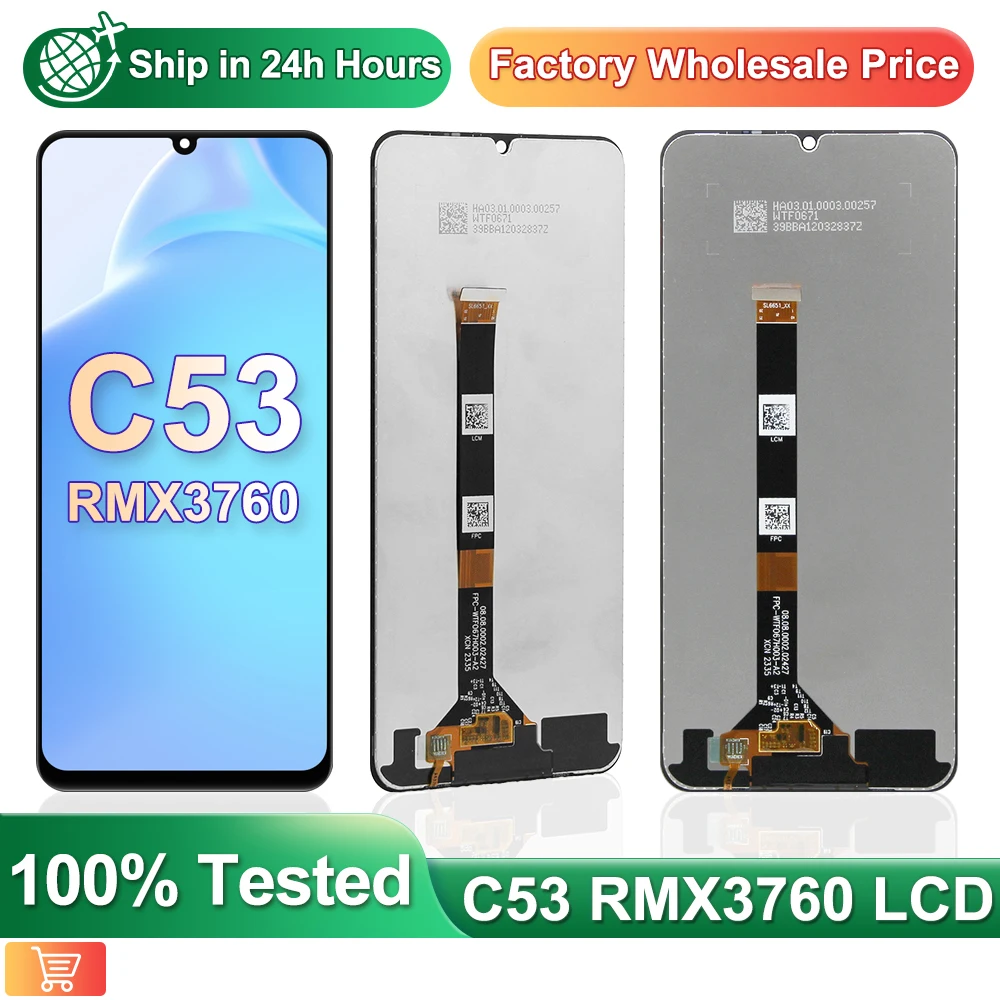 6.74" Original For Oppo Realme C53 LCD Display Touch Screen Replacement Digitizer For Realme C53 RMX3760 Display with Frame
6.74" Original For Oppo Realme C53 LCD Display Touch Screen Replacement Digitizer For Realme C53 RMX3760 Display with Frame