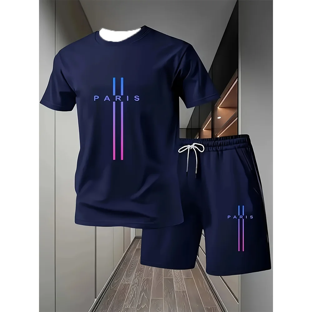 Men's Summer Running Sports O-neck Short Sleeved T-shirt Shorts Two-piece Set Quick Drying Sports Suit Thin Running Clothing
Men's Summer Running Sports O-neck Short Sleeved T-shirt Shorts Two-piece Set Quick Drying Sports Suit Thin Running Clothing