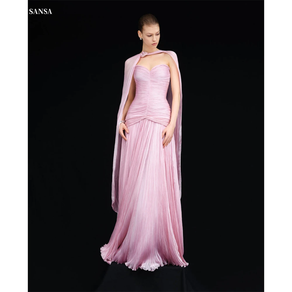 Sansa Customized With Shawl Mermaid Pleated Sweetheart Neck Prom Dress Sleeveless Vestidos De Noche Floor-Length Formal Evening
Sansa Customized With Shawl Mermaid Pleated Sweetheart Neck Prom Dress Sleeveless Vestidos De Noche Floor-Length Formal Evening