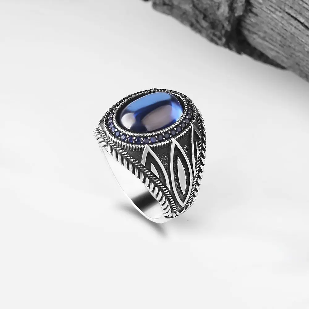Men's Parlament Blue Zircon Stone 925 Sterling Silver Ring Special Design 2022 Summer Winter Fashion Trend Accessories Products Free Shipping
Men's Parlament Blue Zircon Stone 925 Sterling Silver Ring Special Design 2022 Summer Winter Fashion Trend Accessories Products Free Shipping