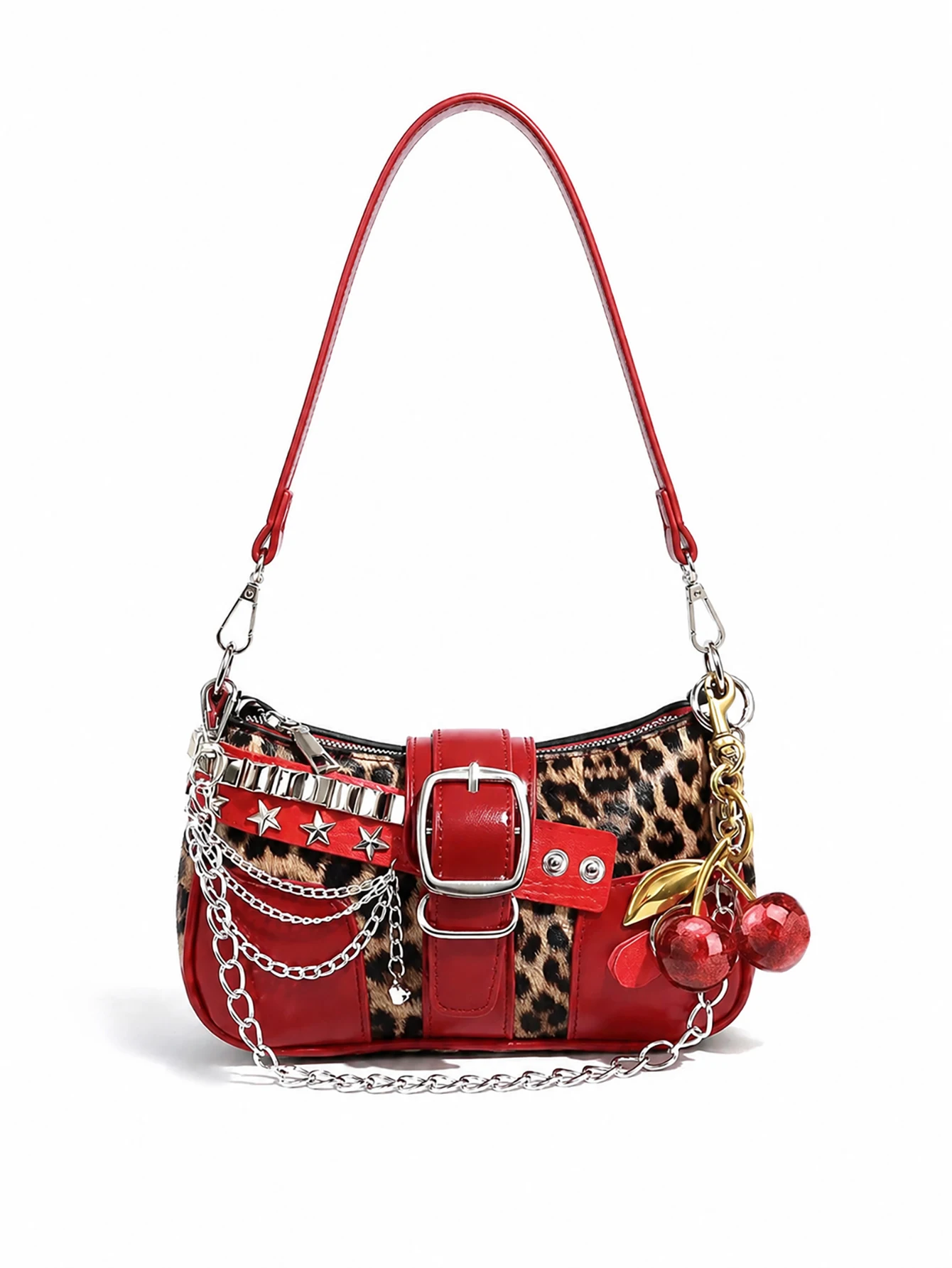 Women Y2K Leopard PU Leather Hobo Bag, Red Chain Shoulder Bag, Trendy Sweet Spicy Underarm Handbag for Party Dating Streetwear
Women Y2K Leopard PU Leather Hobo Bag, Red Chain Shoulder Bag, Trendy Sweet Spicy Underarm Handbag for Party Dating Streetwear