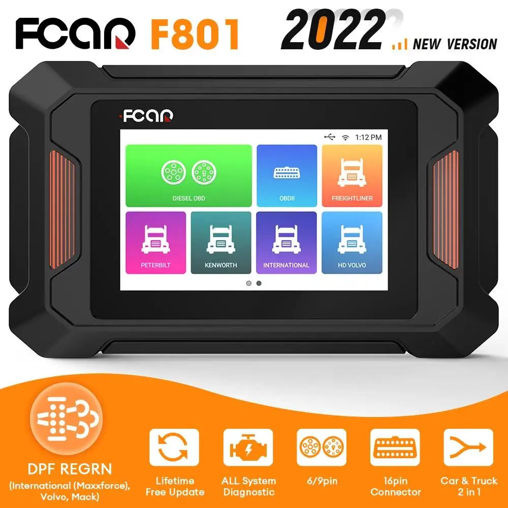 Fcar F801 Diesel Heavy Duty Truck Diagnostic Scanner Professional All System DPF Regen Oil Reset HD OBD Scanner for Truck Car
Fcar F801 Diesel Heavy Duty Truck Diagnostic Scanner Professional All System DPF Regen Oil Reset HD OBD Scanner for Truck Car