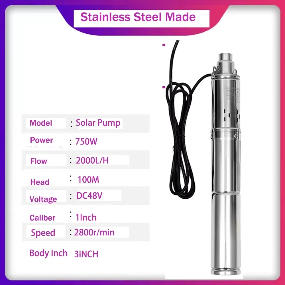 Ship From Mexico EU 370W 24V Solar System DC Deep Well Pump Flow 2T/H MPPT Controller Solar Stainless Steel Submersible Pump
Ship From Mexico EU 370W 24V Solar System DC Deep Well Pump Flow 2T/H MPPT Controller Solar Stainless Steel Submersible Pump