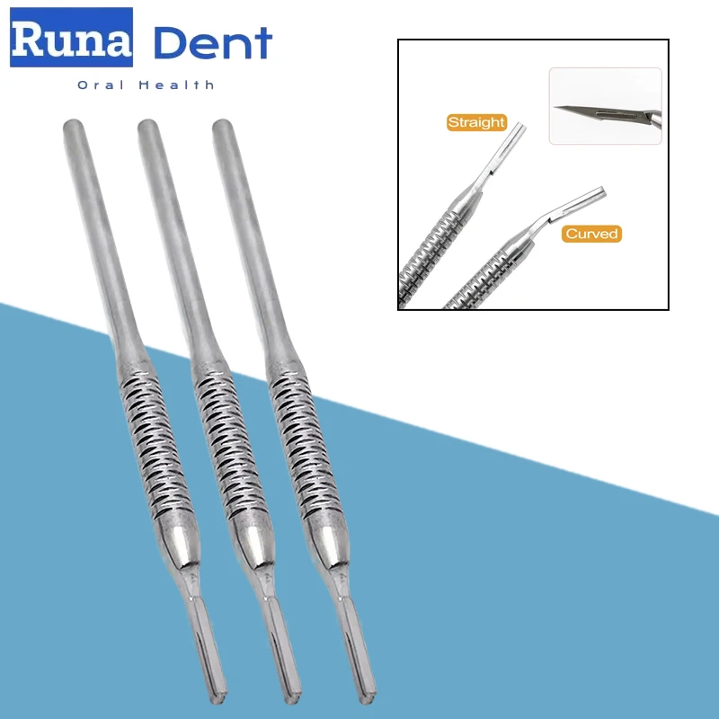3pcs Dental Scalpel Handle Blade Holder Curved Straight For No.3 Blade Oral Surgery Tool Stainless Steel Surgical Knife Handle
3pcs Dental Scalpel Handle Blade Holder Curved Straight For No.3 Blade Oral Surgery Tool Stainless Steel Surgical Knife Handle