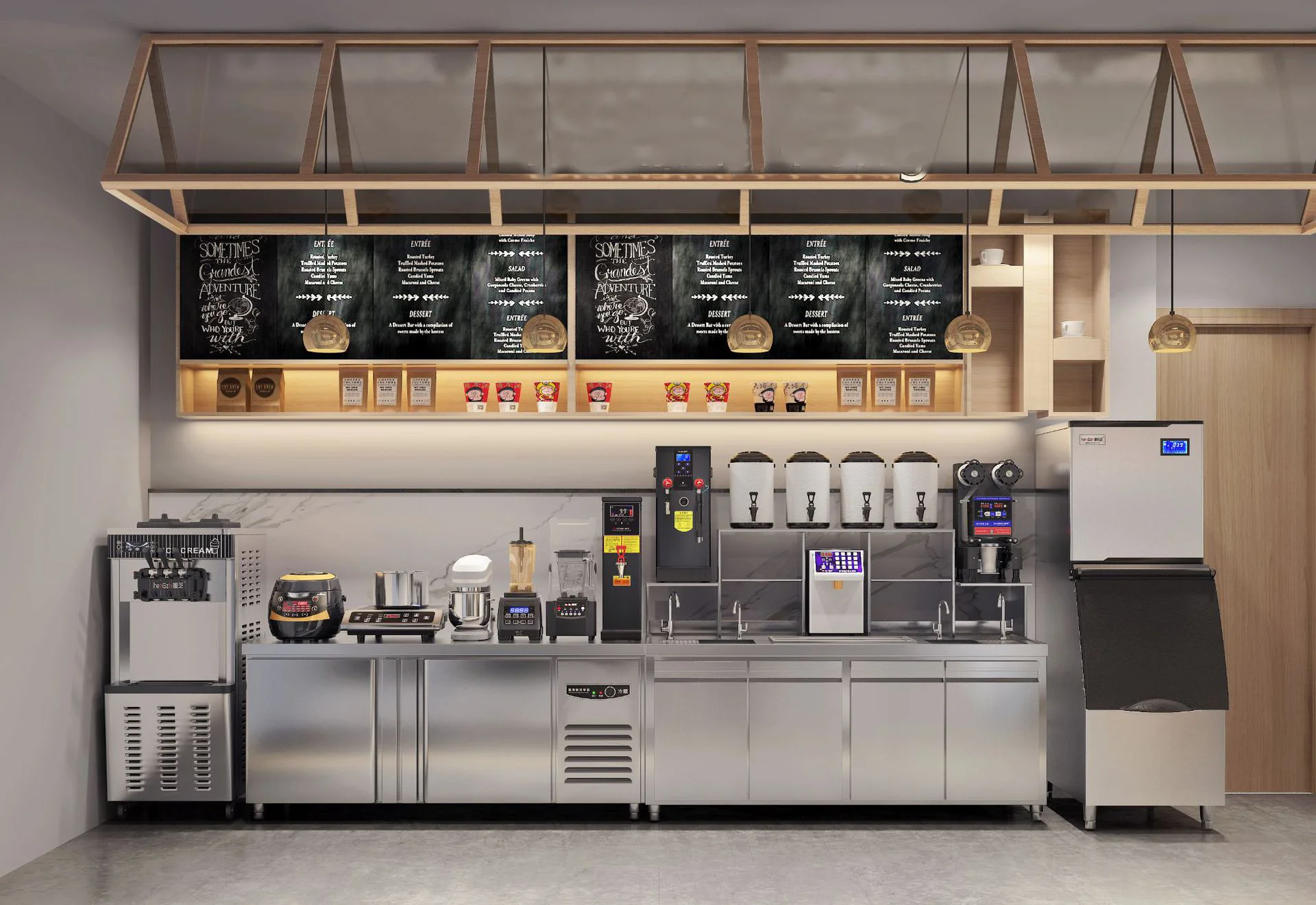 Manufacturer Direct Sales Customized Bubble Tea Workbench With Refrigerator Milk Tea Equipment Boba Tea Counter
Manufacturer Direct Sales Customized Bubble Tea Workbench With Refrigerator Milk Tea Equipment Boba Tea Counter