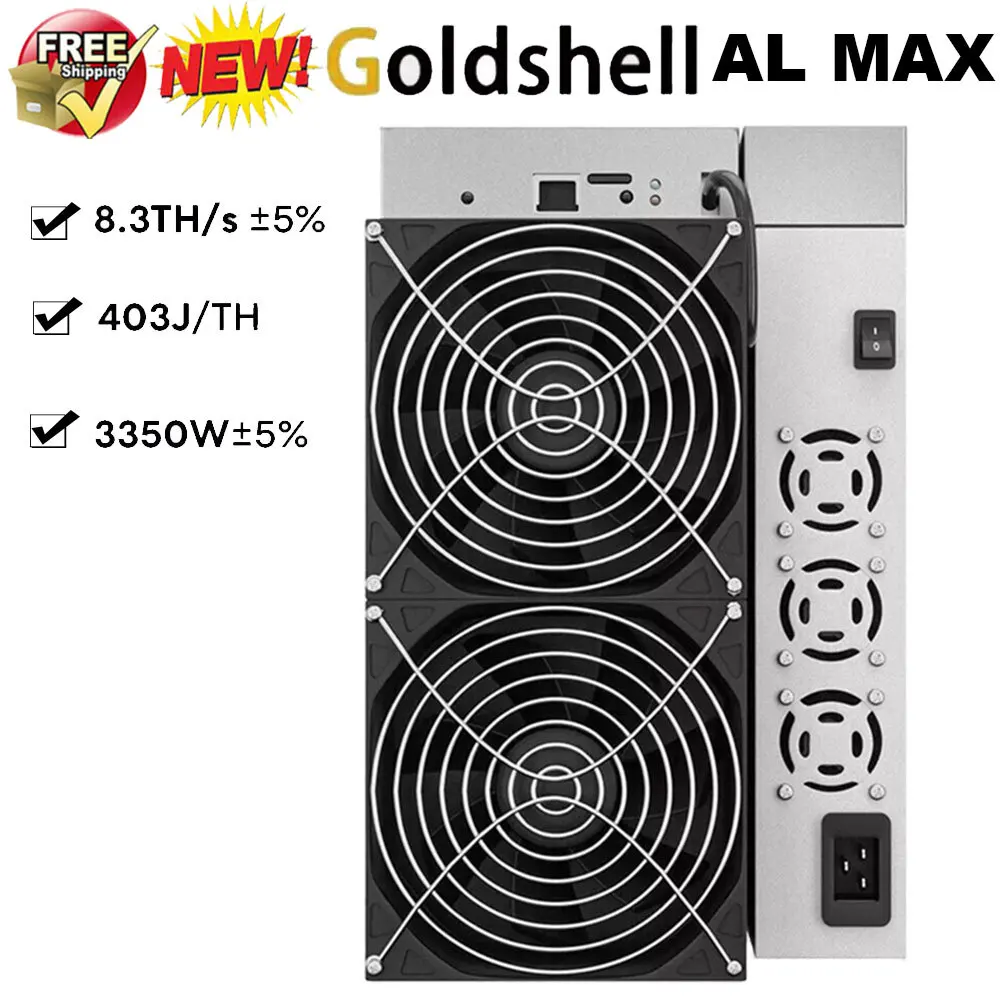 Goldshell AL MAX Crypto Miner Мощная мощность 8,3Th/s 3350 Вт для монет ALPH Aleph
Goldshell AL MAX Crypto Miner Мощная мощность 8,3Th/s 3350 Вт для монет ALPH Aleph