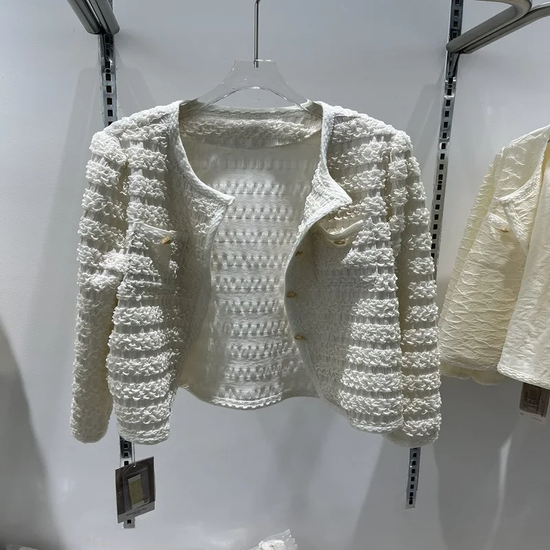Women Autumn New Jacquard Coat Bubble Fabric Exquisite Fashionable Outwear Cardigan Short Jackets
Women Autumn New Jacquard Coat Bubble Fabric Exquisite Fashionable Outwear Cardigan Short Jackets