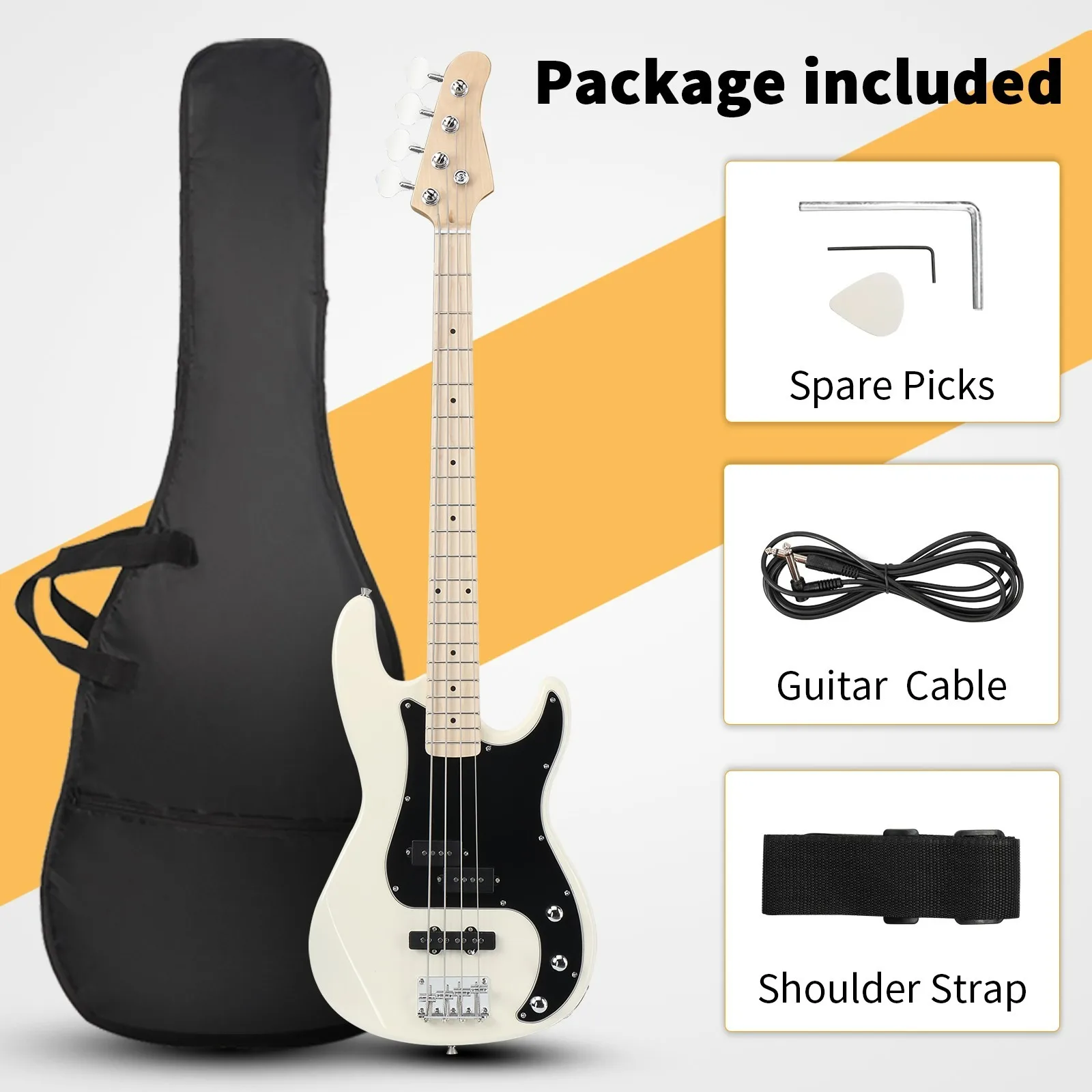 Full-Size KP 4 String Standard 46in Electric Bass Guitar Kit
Full-Size KP 4 String Standard 46in Electric Bass Guitar Kit
