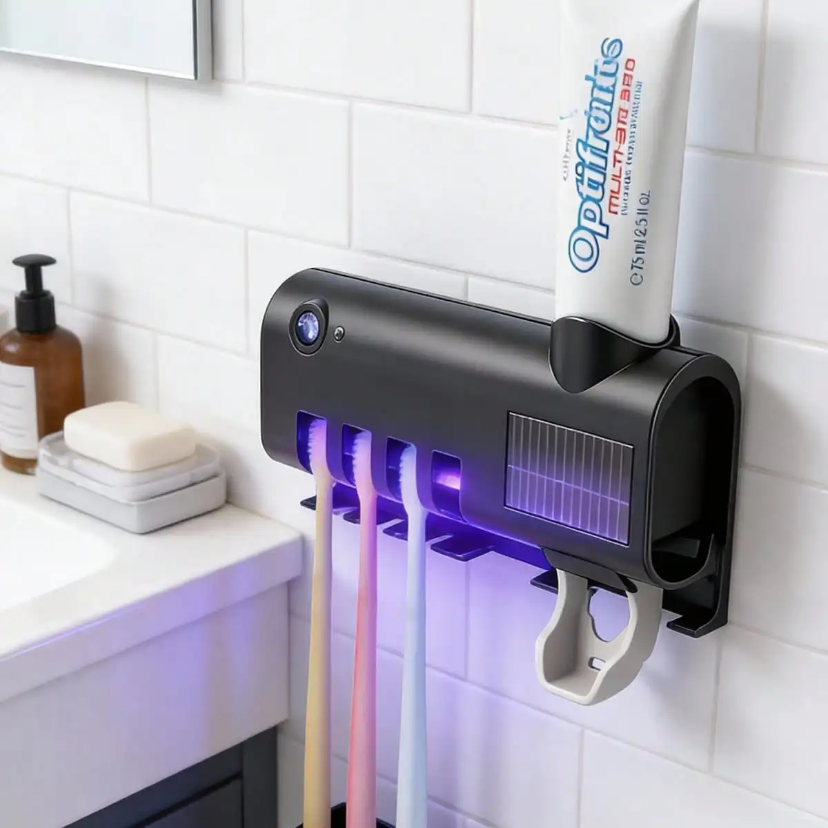 Button-Operated Toothbrush Sanitizer Black (1-Pack)
Button-Operated Toothbrush Sanitizer Black (1-Pack)