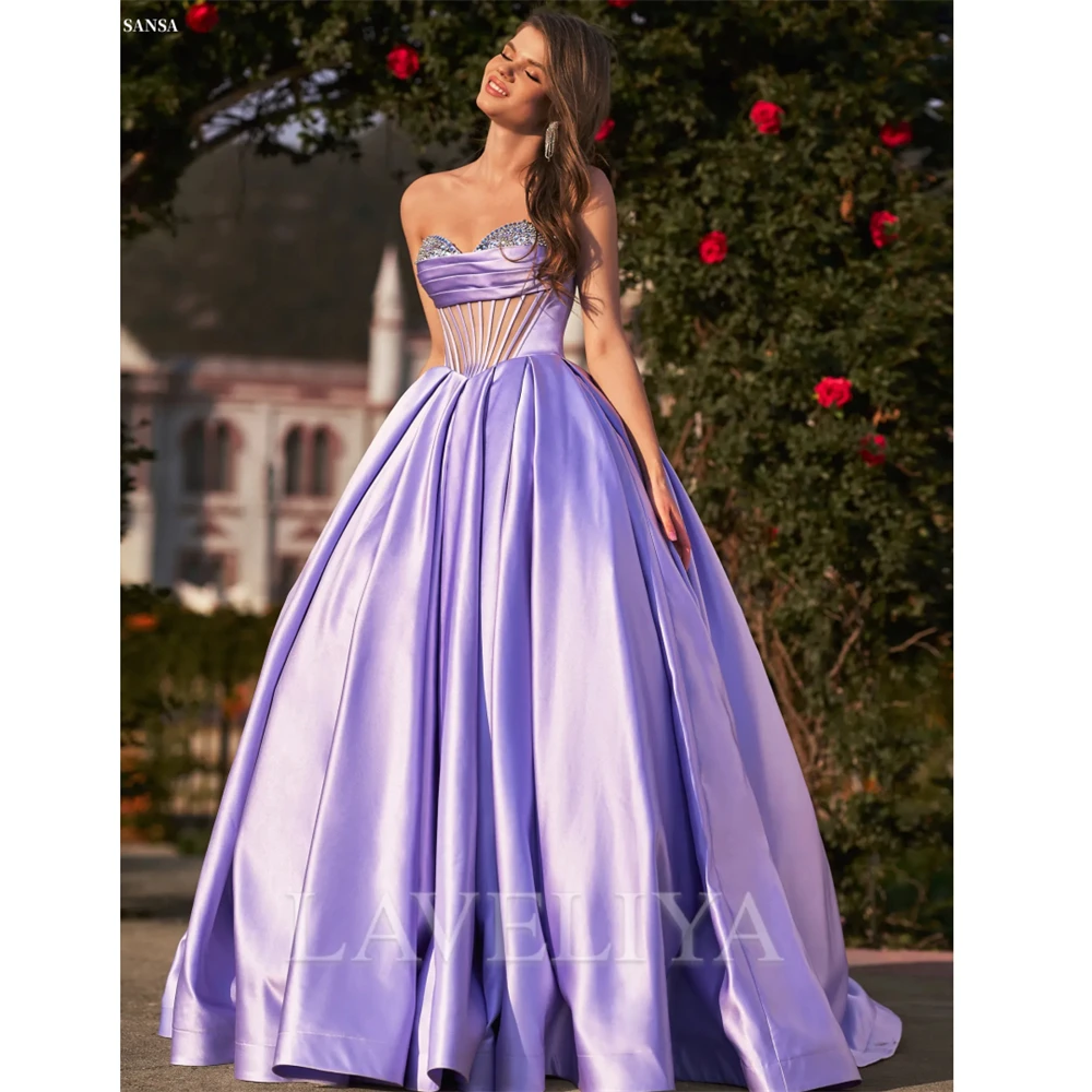 Sansa Customized Purple A-line Pleats Sweetheart Neck Rhinestones Prom Dresses Sleeveless Vestidos De Noche Floor-Length Gown
Sansa Customized Purple A-line Pleats Sweetheart Neck Rhinestones Prom Dresses Sleeveless Vestidos De Noche Floor-Length Gown