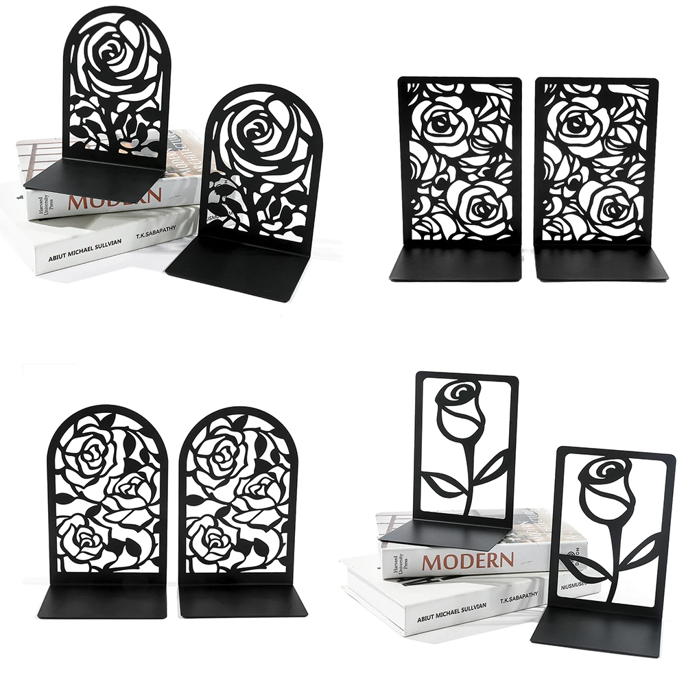 Metal Bookends with Rose Hollow Office Desk & Home Library Decorative Book Holders Heavy Duty Book Supports Gift for Book Lovers
Metal Bookends with Rose Hollow Office Desk & Home Library Decorative Book Holders Heavy Duty Book Supports Gift for Book Lovers