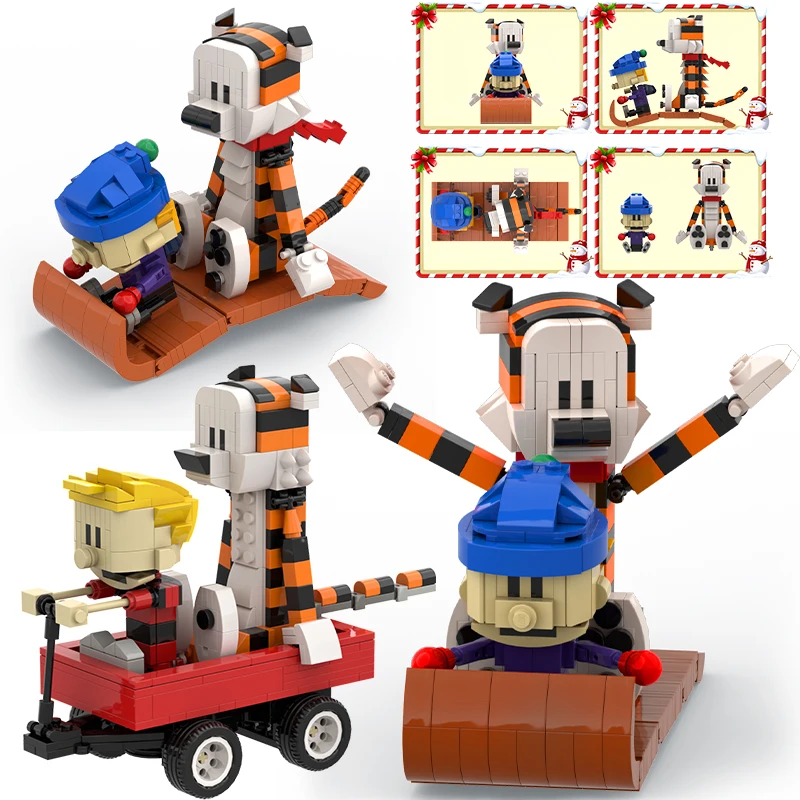 MOC Calvined and Hobbes Building Blocks Set Classic Comic Boy and Tiger Bricks Toys for Children Christmas Birthday Gifts 
MOC Calvined and Hobbes Building Blocks Set Classic Comic Boy and Tiger Bricks Toys for Children Christmas Birthday Gifts