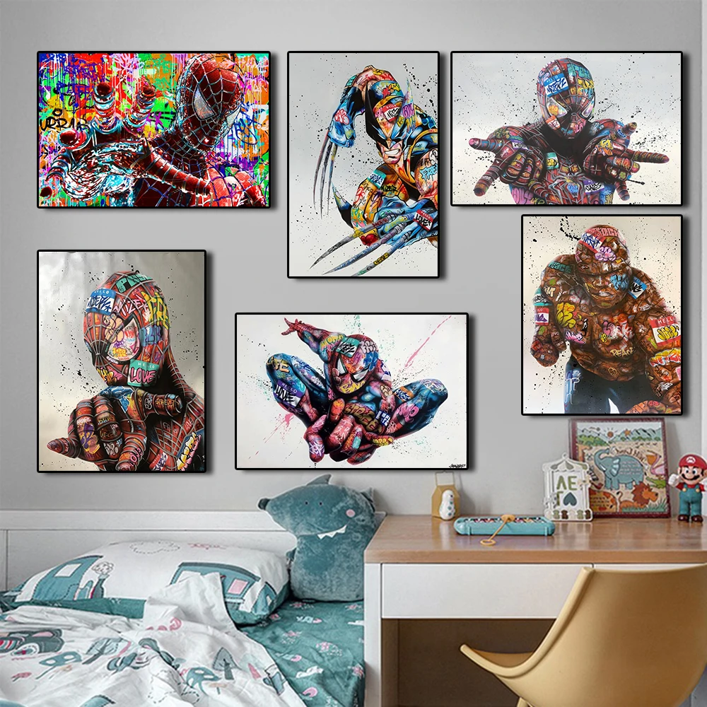 MINISO Graffiti Spiderman Canvas Prints Painting Wall Art Decorative Abstract Posters Pictures For Living Room Decor Boy Gifts
MINISO Graffiti Spiderman Canvas Prints Painting Wall Art Decorative Abstract Posters Pictures For Living Room Decor Boy Gifts