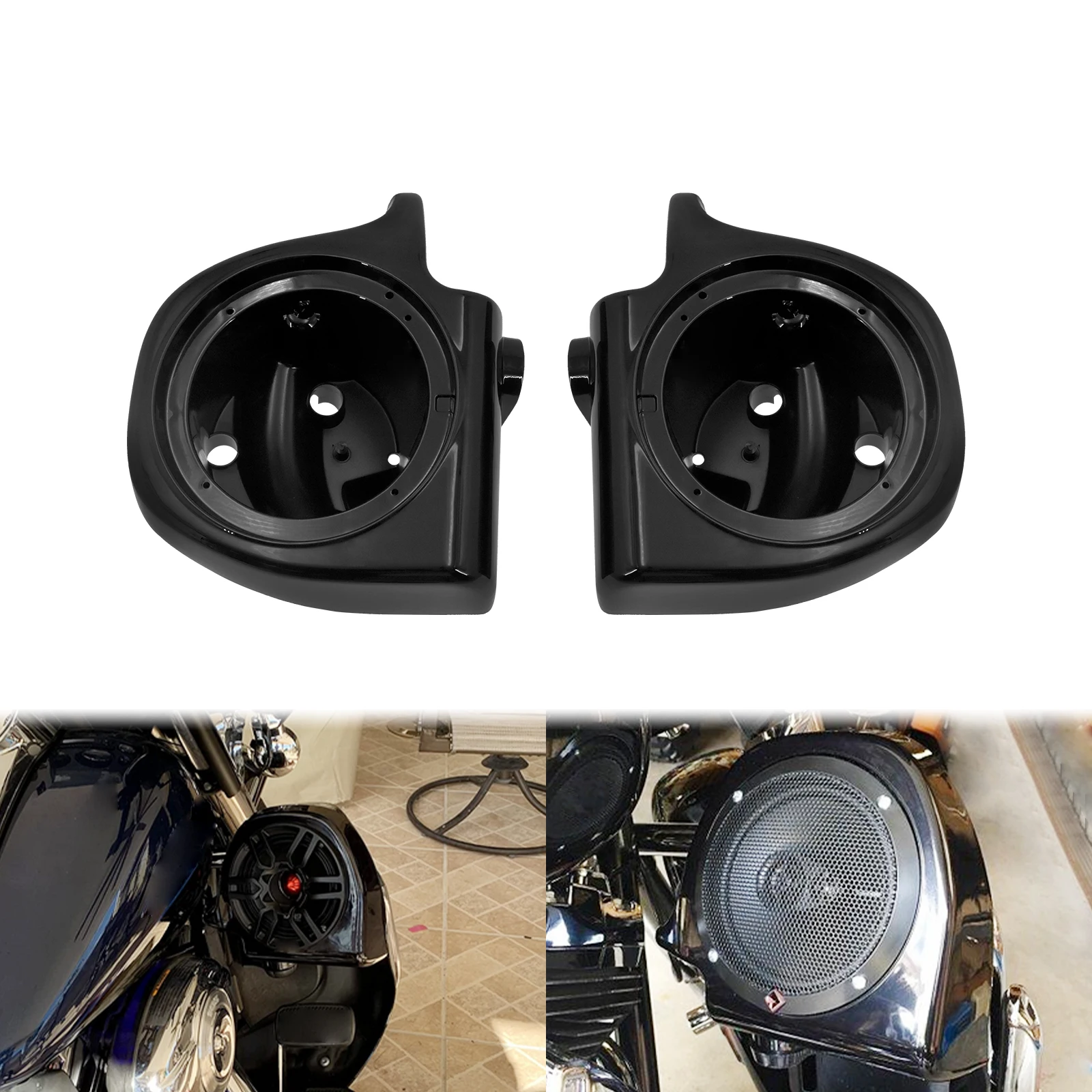 Motorcycle 6.5" Speaker Boxes Pods Black Vented Lower Fairing Speaker Box For Harley Touring Electra Street Glide FLHR 1993-2013
Motorcycle 6.5" Speaker Boxes Pods Black Vented Lower Fairing Speaker Box For Harley Touring Electra Street Glide FLHR 1993-2013