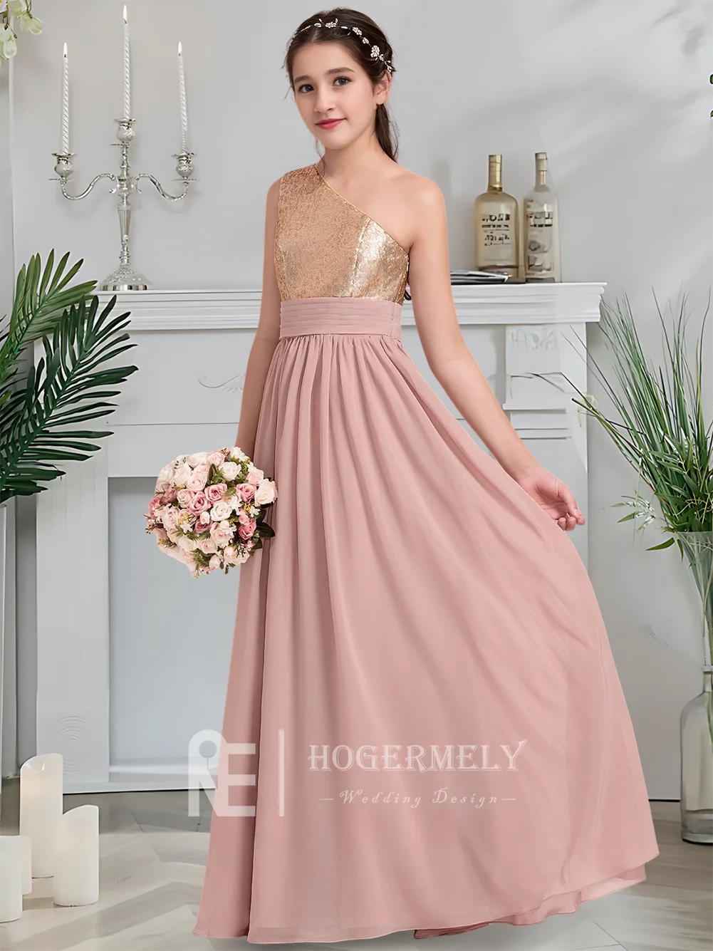 DSF Child One Shoulder Junior Bridesmaid Dress Mauve Flower Girl Dress A-Line Chiffon Sequin Communion Wedding Attire Wedding
DSF Child One Shoulder Junior Bridesmaid Dress Mauve Flower Girl Dress A-Line Chiffon Sequin Communion Wedding Attire Wedding