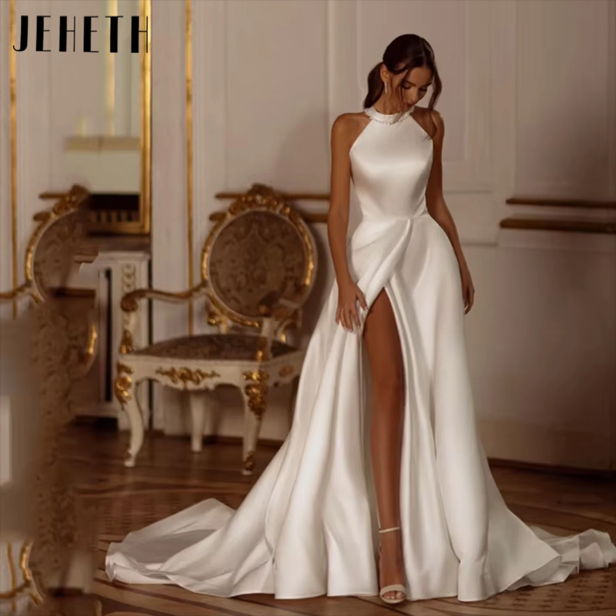 JEHETH A-line Lace Applique Satin Off Shoulder Wedding Dress Side Split Bridal Gown Vestidos De Novia Sweetheart Customized 2025
JEHETH A-line Lace Applique Satin Off Shoulder Wedding Dress Side Split Bridal Gown Vestidos De Novia Sweetheart Customized 2025