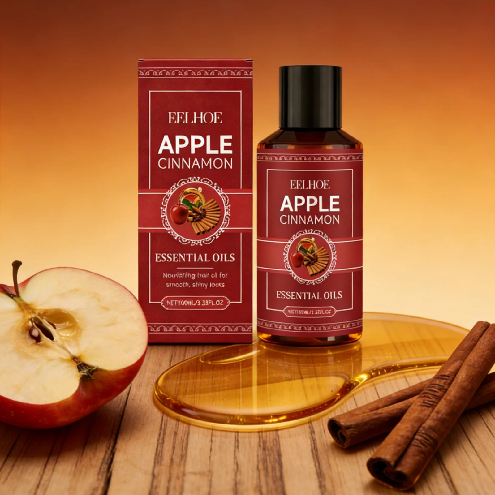 EELHOE Apple Cinnamon Essential Oil Non-greasy Improve Dryness Soft Smooth Strengthening Hair Care Moisturizing Hair Oil 100ml
EELHOE Apple Cinnamon Essential Oil Non-greasy Improve Dryness Soft Smooth Strengthening Hair Care Moisturizing Hair Oil 100ml