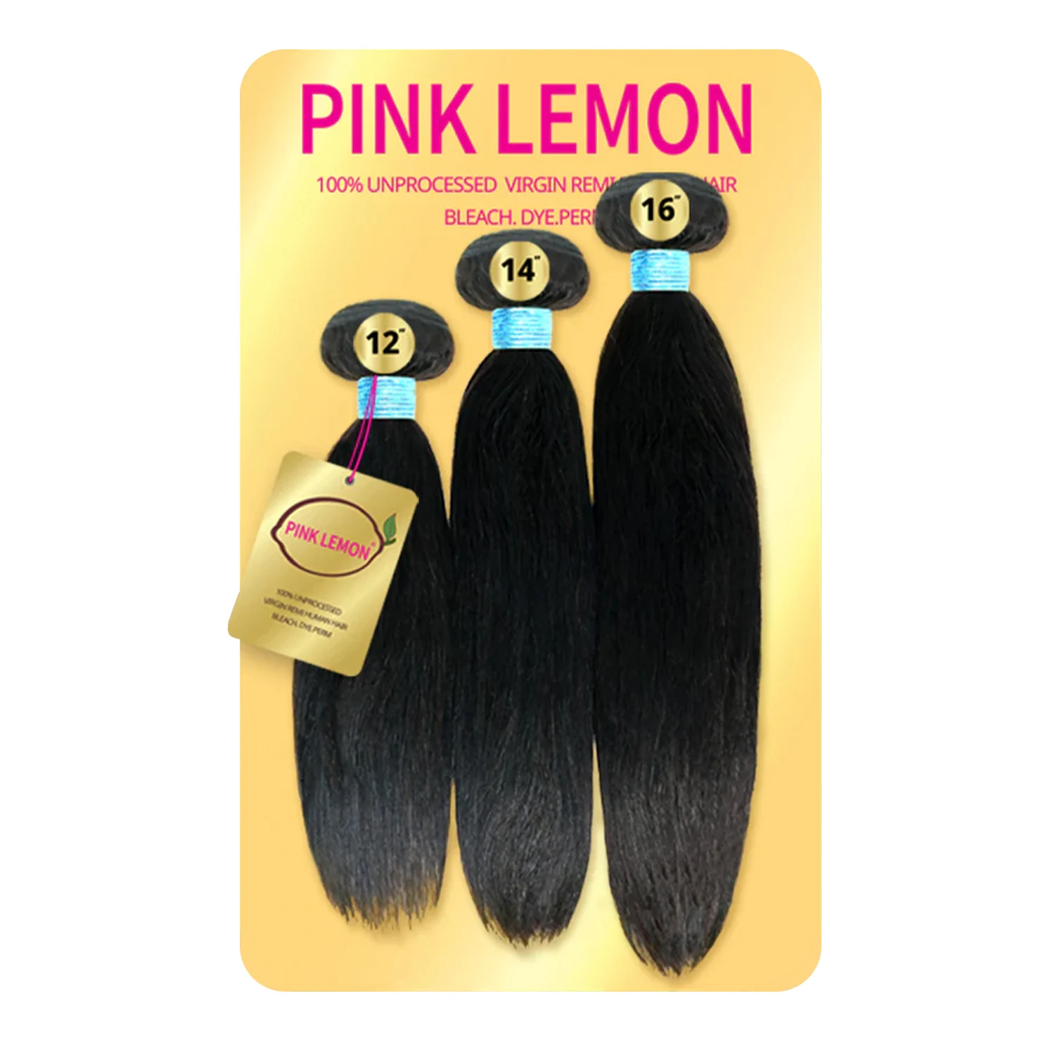 Pink Lemon Virgin Human Hair Weave 3 Bundles Straight
Pink Lemon Virgin Human Hair Weave 3 Bundles Straight