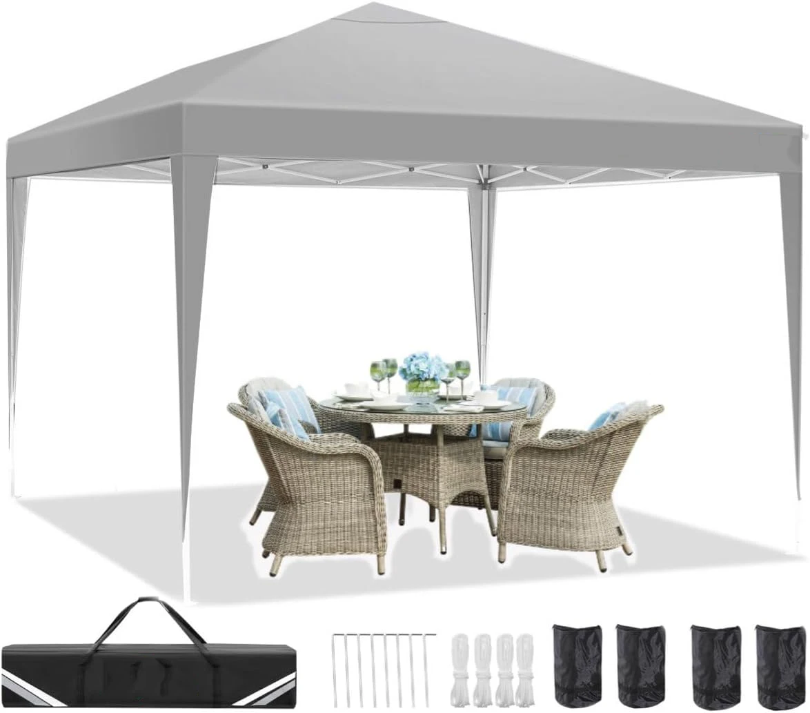 10x10ft Pop Up Canopy Tent Party Gazebo For Wedding Backyard Outdoor Commercial Canopy Event Tent With Stake Rope Sandbag
10x10ft Pop Up Canopy Tent Party Gazebo For Wedding Backyard Outdoor Commercial Canopy Event Tent With Stake Rope Sandbag