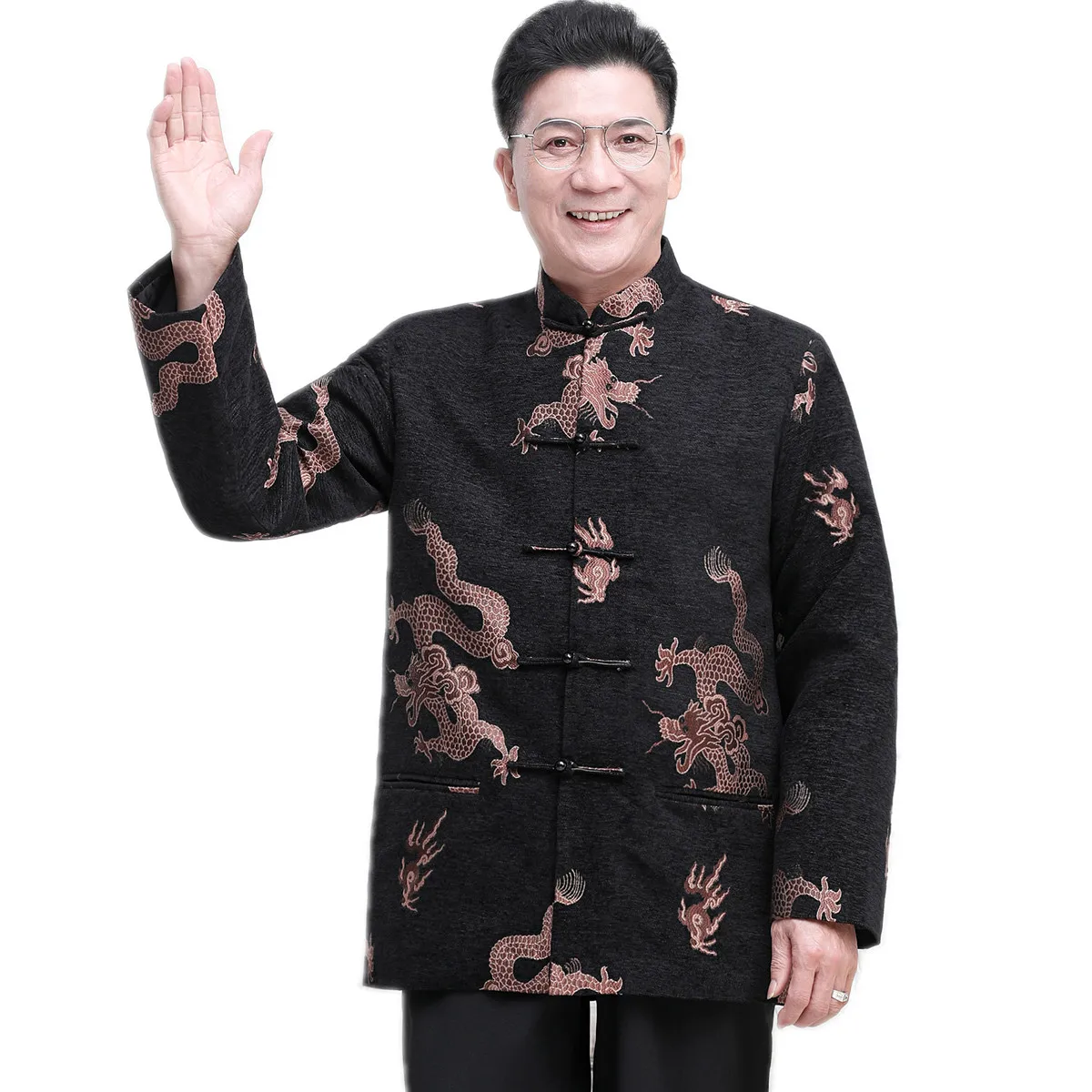 Shanghai Story Autumn/Winter Men's Corduroy Jacket Dragon Embroidery Coat Long Sleeve Buckle Coat
Shanghai Story Autumn/Winter Men's Corduroy Jacket Dragon Embroidery Coat Long Sleeve Buckle Coat