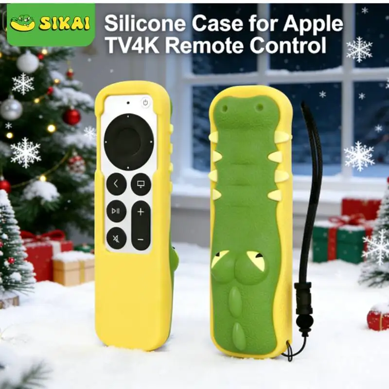 SIKAI Silicone Case for Apple TV 4K Siri 2021/2022 remote 2nd/3nd Generation Anti-Lost Case Compatible with Apple AirTag
SIKAI Silicone Case for Apple TV 4K Siri 2021/2022 remote 2nd/3nd Generation Anti-Lost Case Compatible with Apple AirTag