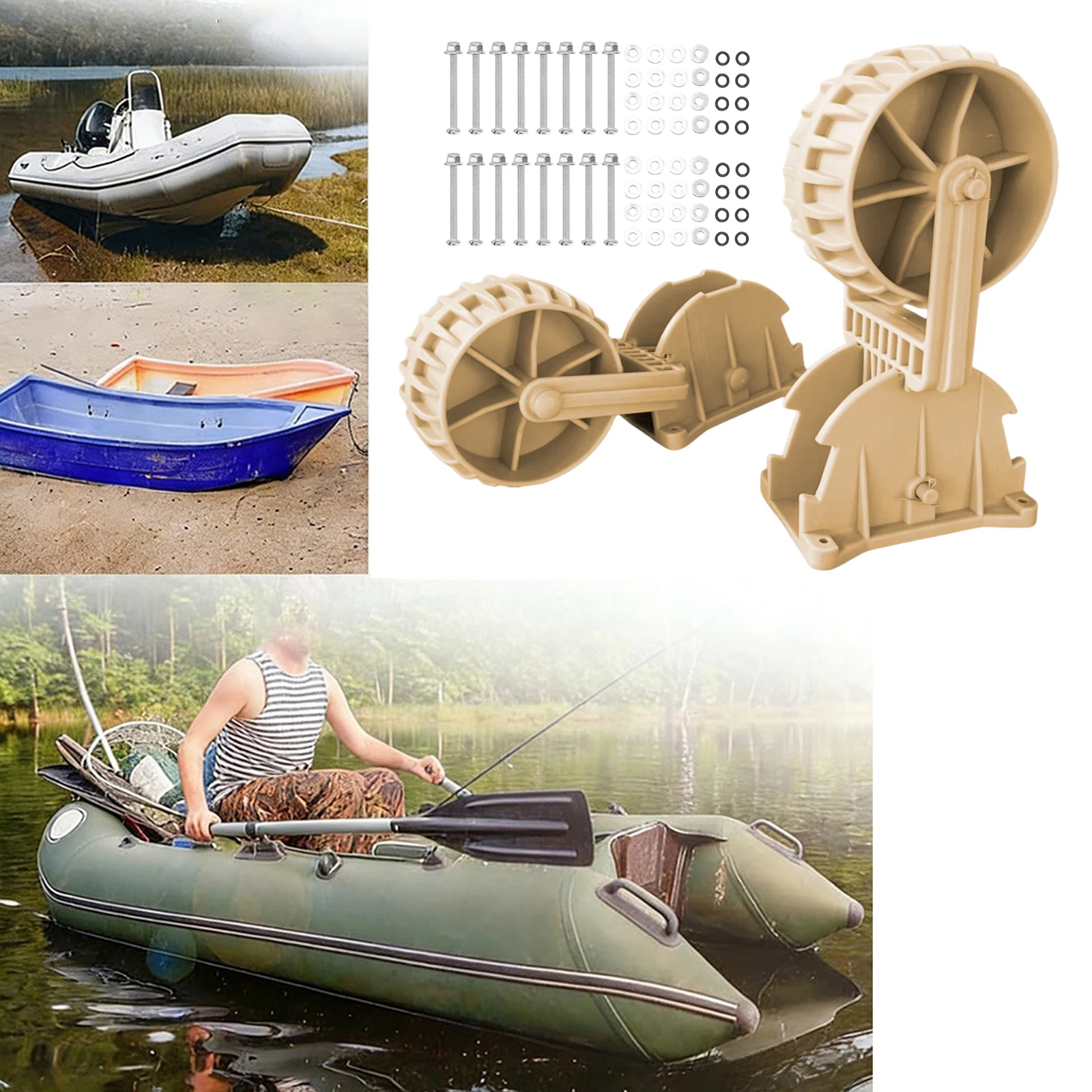 1 Pair Inflatable Boat Launching Wheels with Matching Screws Adjustable Accessory Durable Long-lasting Easy to Install for Boat
1 Pair Inflatable Boat Launching Wheels with Matching Screws Adjustable Accessory Durable Long-lasting Easy to Install for Boat