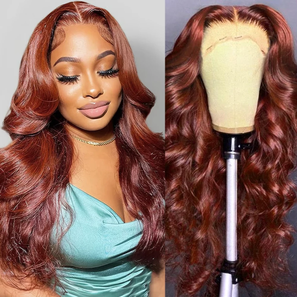 Reddish Brown Colored Body Wave Lace Front Wig 13x4 Glueless Wigs Pre Plucked Transparent HD Lace Frontal Wigs For Women 30 Inch
Reddish Brown Colored Body Wave Lace Front Wig 13x4 Glueless Wigs Pre Plucked Transparent HD Lace Frontal Wigs For Women 30 Inch