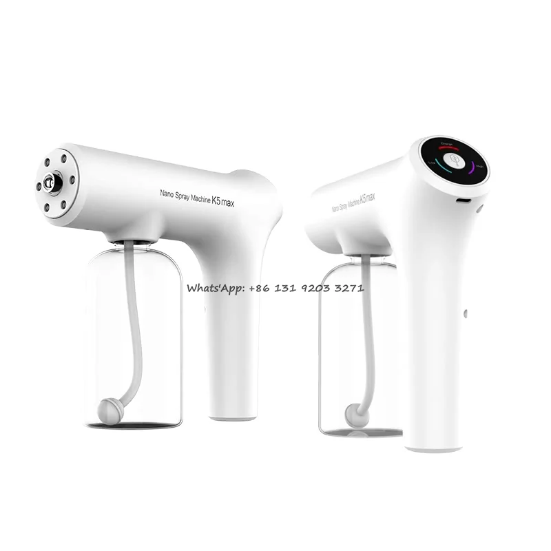 Spray Gun 2022 New Model K5max and K7max 380ml Blue Light Nano Sprayer Atomizing Gun Home Handheld Water Misting Fogging Sprayer
Spray Gun 2022 New Model K5max and K7max 380ml Blue Light Nano Sprayer Atomizing Gun Home Handheld Water Misting Fogging Sprayer