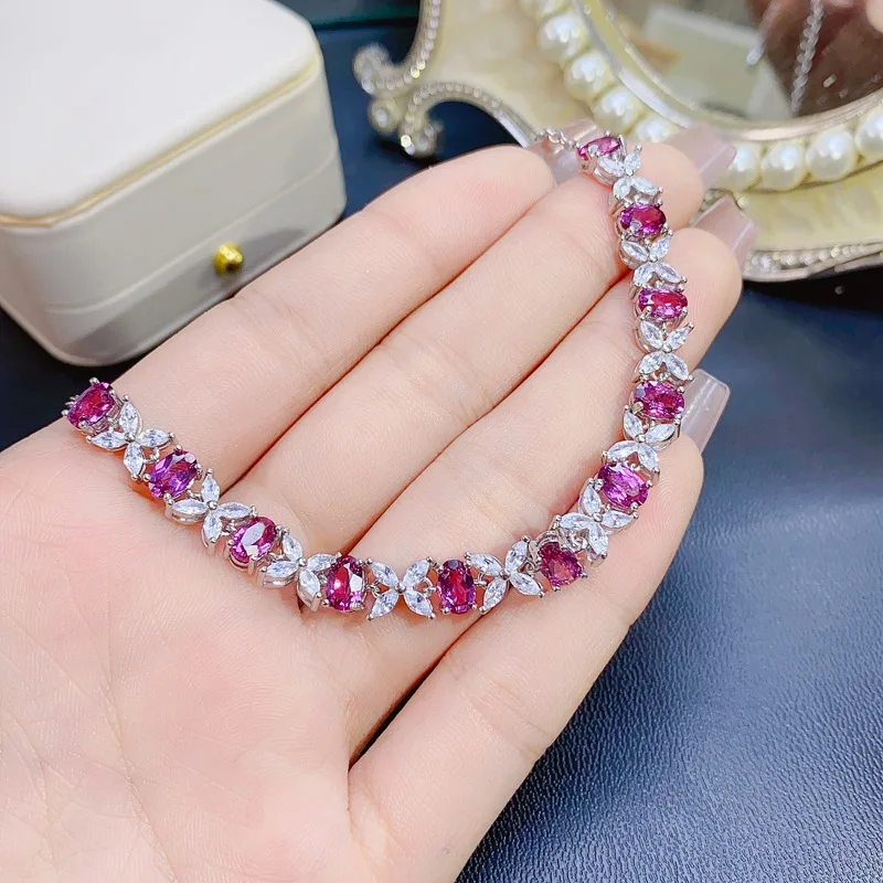 KJJEAXCMY Fine Jewelry 925 Sterling silver natural magnesium Aluminum garnet Ladies Small Fresh bracelet Send girlfriend birthda
KJJEAXCMY Fine Jewelry 925 Sterling silver natural magnesium Aluminum garnet Ladies Small Fresh bracelet Send girlfriend birthda