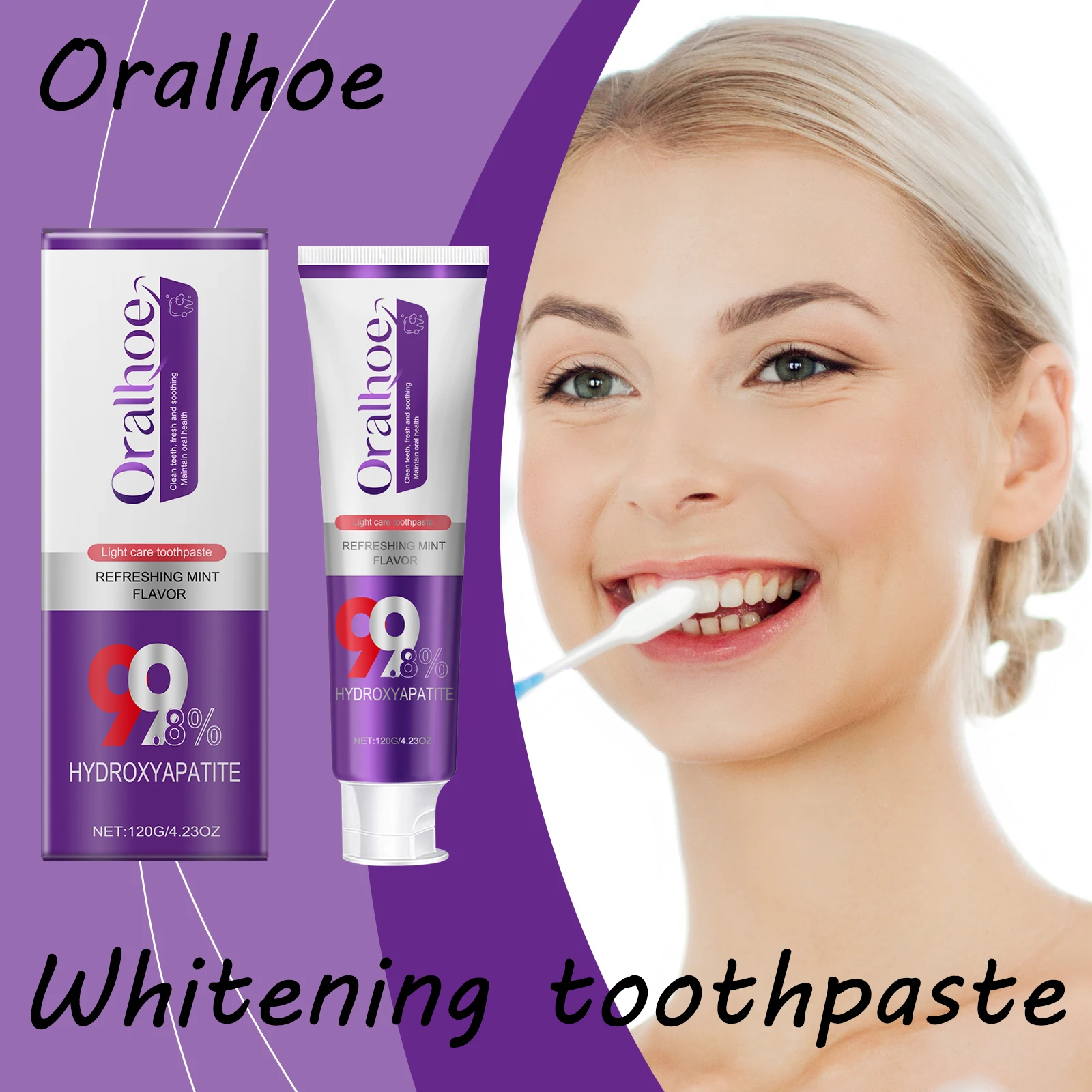 Oralhoe Remove Yellow Toothpaste Reduce Coffee and Tea Stains Non-irritating Promote Dental Health Protect Enamel Toothpaste
Oralhoe Remove Yellow Toothpaste Reduce Coffee and Tea Stains Non-irritating Promote Dental Health Protect Enamel Toothpaste