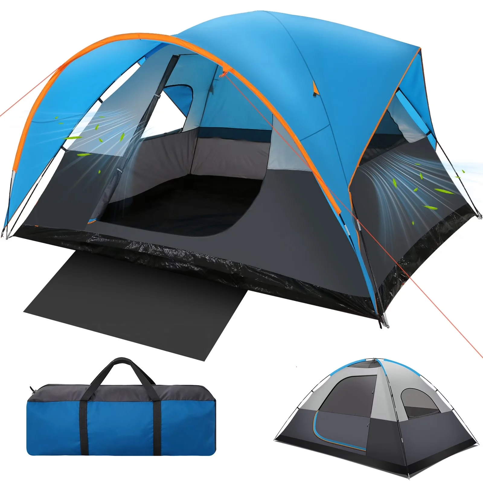 8 Person Spacious Family Tent Easy Setup Camping Tent With Rainfly & Screen Window For Camping Traveling Gathering Hiking Beach
8 Person Spacious Family Tent Easy Setup Camping Tent With Rainfly & Screen Window For Camping Traveling Gathering Hiking Beach