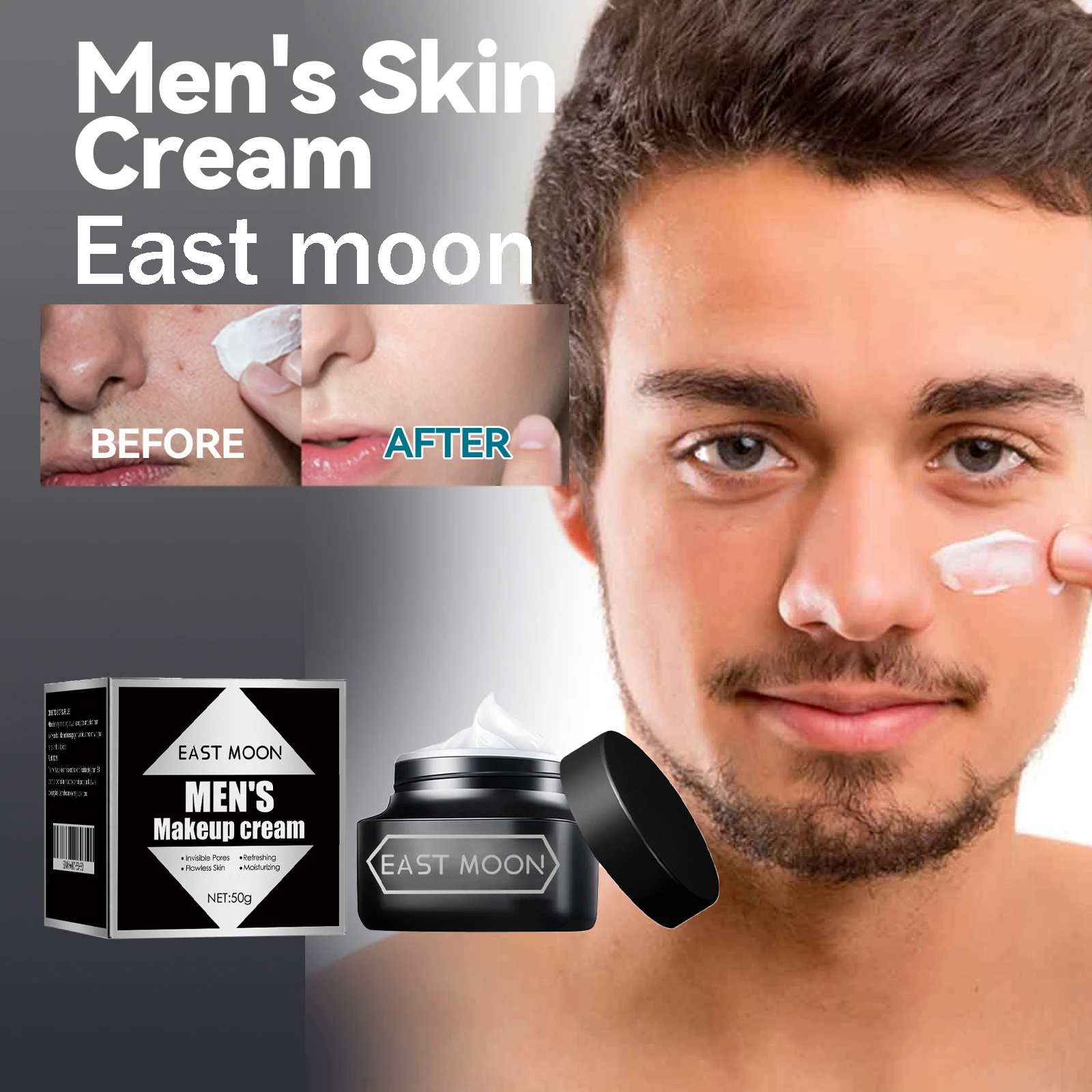 50g Men's Makeup Cream Gentle Moisturizing Glowing Perfect Cover Acne Scars Reduce Redness Concealer Men Facial Makeup Lotion
50g Men's Makeup Cream Gentle Moisturizing Glowing Perfect Cover Acne Scars Reduce Redness Concealer Men Facial Makeup Lotion