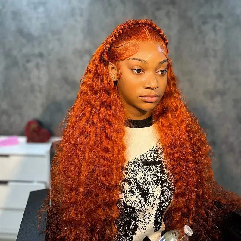 Deep Wave 13x6 HD Ginger Orange Lace Front Human Hair Wig 34 Inch Curly 200 Density 13x4 Transparent Lace Frontal Remy Hair Wigs
Deep Wave 13x6 HD Ginger Orange Lace Front Human Hair Wig 34 Inch Curly 200 Density 13x4 Transparent Lace Frontal Remy Hair Wigs