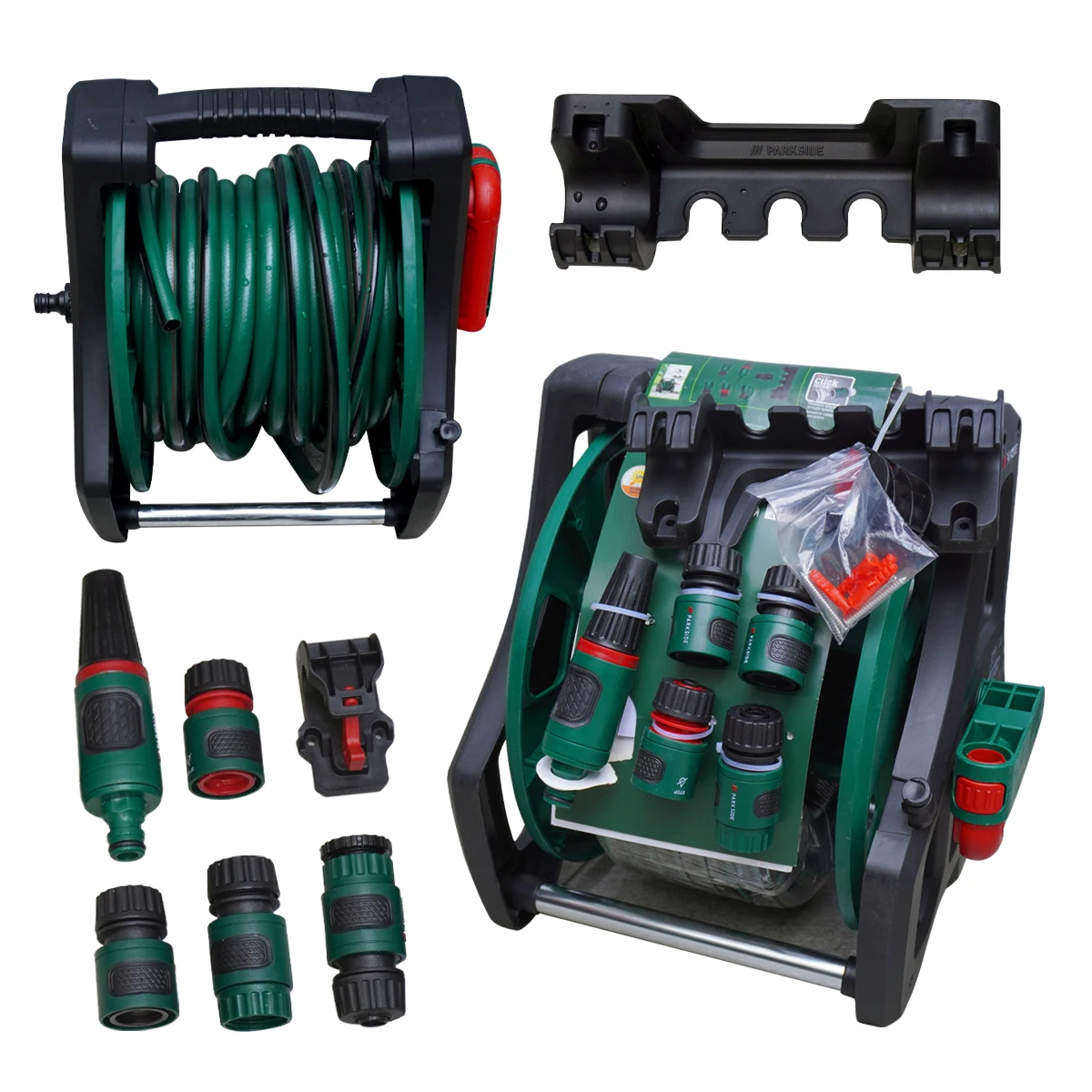 Combo of 2 Garden Hose Reel Set – Wall Mounted 180° Swivel Hose Holder with Spray Nozzle, Portable Watering & Cleaning Kit
Combo of 2 Garden Hose Reel Set – Wall Mounted 180° Swivel Hose Holder with Spray Nozzle, Portable Watering & Cleaning Kit