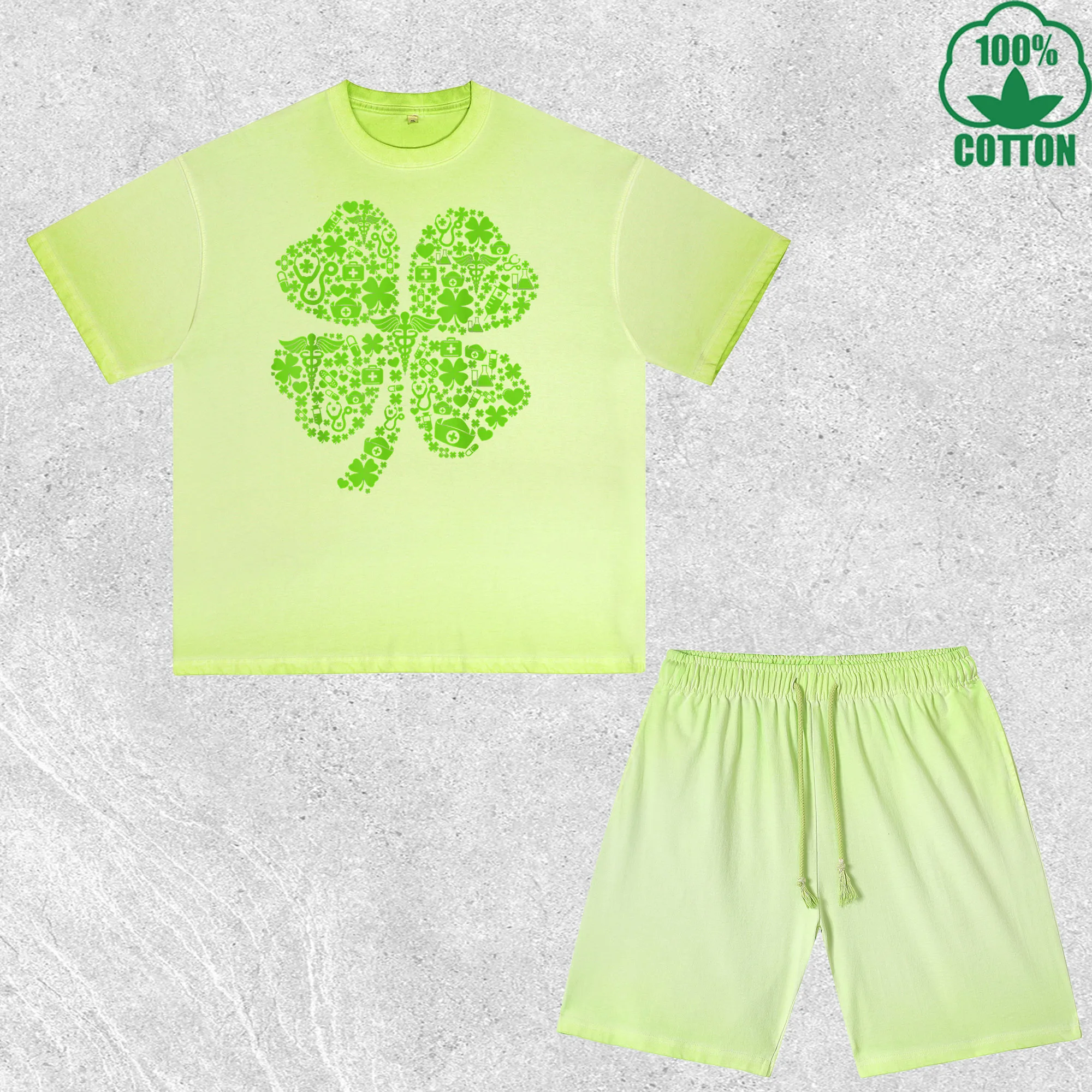Happy Saint Patrick Printed Dirty Wash T-Shirt Shorts Set Multicolor Combo Loose Trendy Fashionable 100%Cotton Short Value Pack
Happy Saint Patrick Printed Dirty Wash T-Shirt Shorts Set Multicolor Combo Loose Trendy Fashionable 100%Cotton Short Value Pack