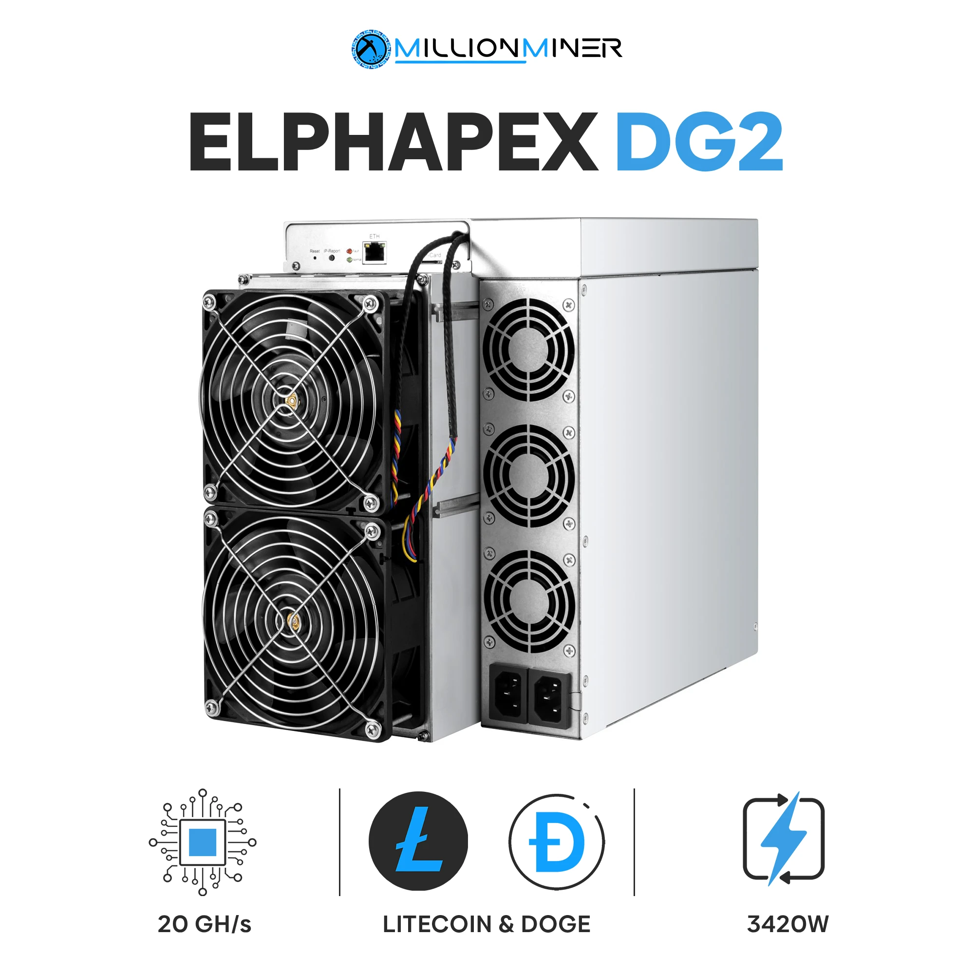 PERFECT DEAL BUY 5 GET 3 FREE Elphapex DG2 2100M 630W Litecoin Dogecoin Bells Miner
PERFECT DEAL BUY 5 GET 3 FREE Elphapex DG2 2100M 630W Litecoin Dogecoin Bells Miner