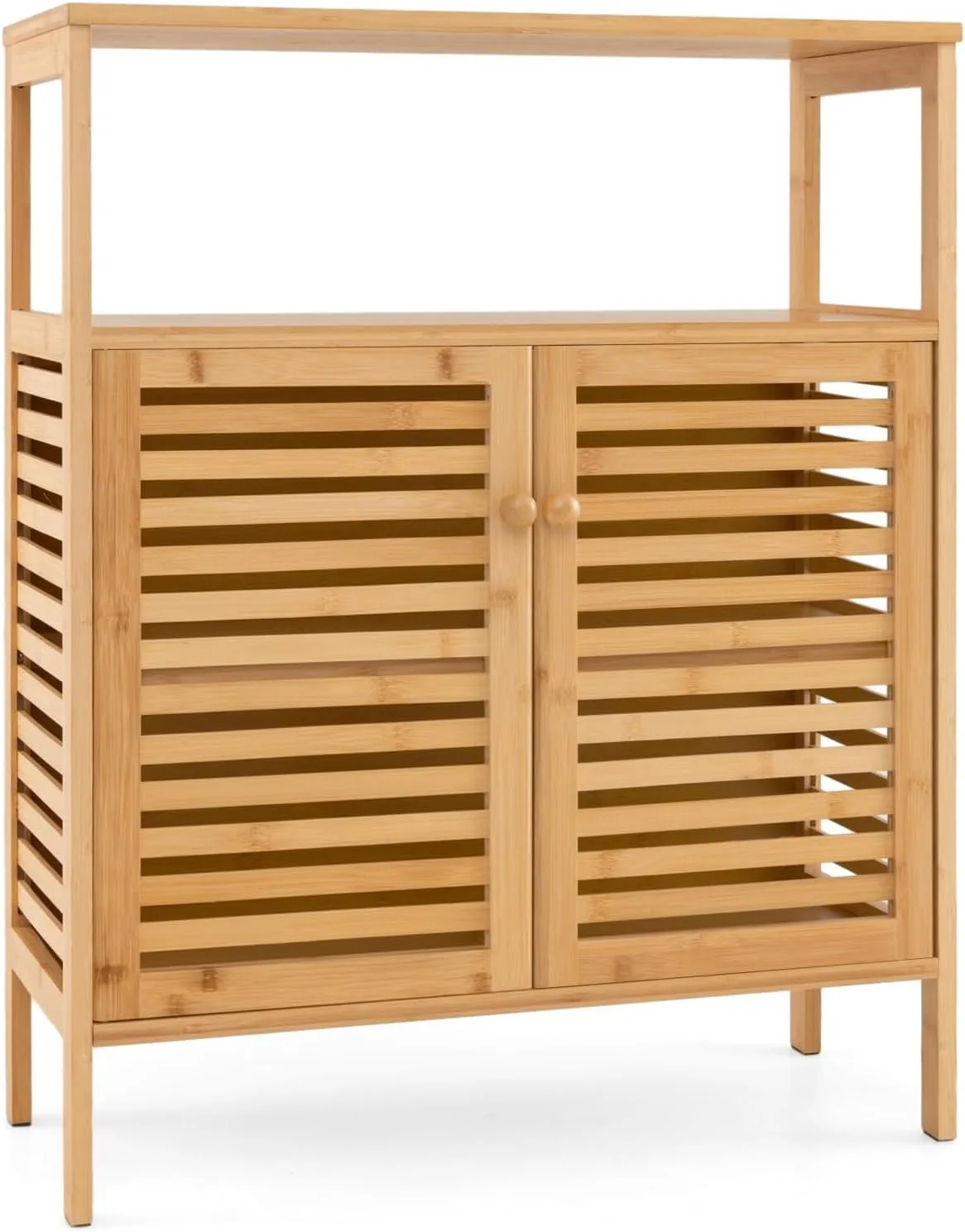 Bamboo Storage Cabinet, Bathroom Floor Cabinet with Adjustable Shelf, Accent Side Organizer for Bathroom, Living Room, Kitc
Bamboo Storage Cabinet, Bathroom Floor Cabinet with Adjustable Shelf, Accent Side Organizer for Bathroom, Living Room, Kitc