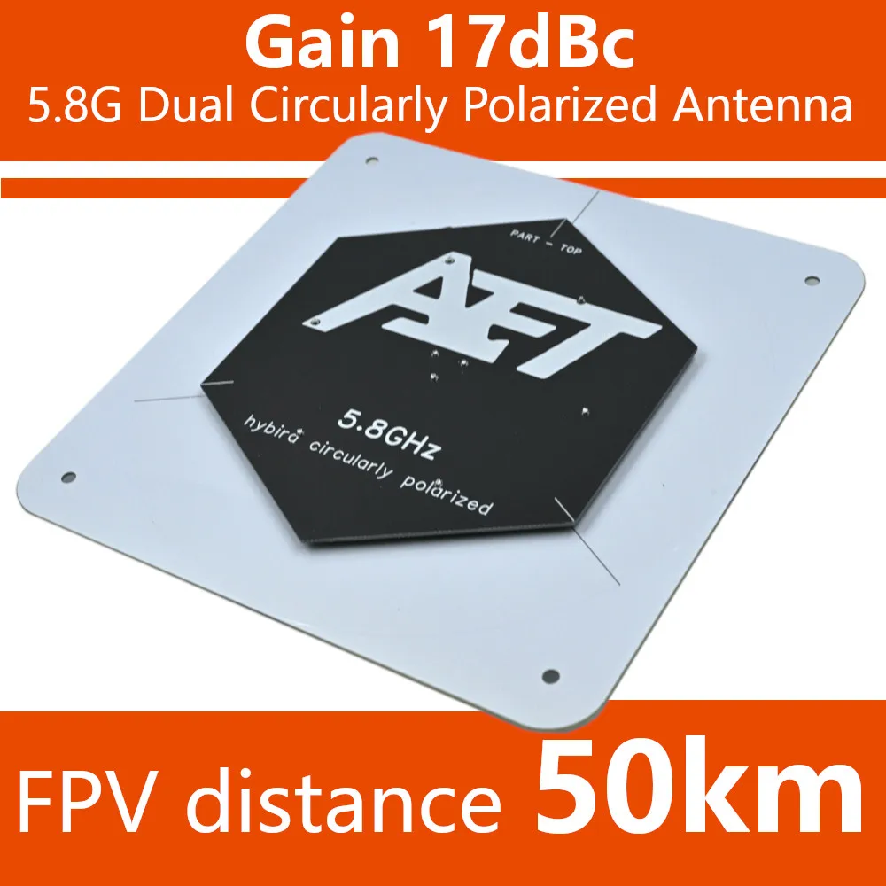5.8GHz FPV AET Feed Patch Antenna, RCmall 17dBi High Accuracy SMA Male to SMA Male Cable Adapter, Directional Circularly Pol
5.8GHz FPV AET Feed Patch Antenna, RCmall 17dBi High Accuracy SMA Male to SMA Male Cable Adapter, Directional Circularly Pol
