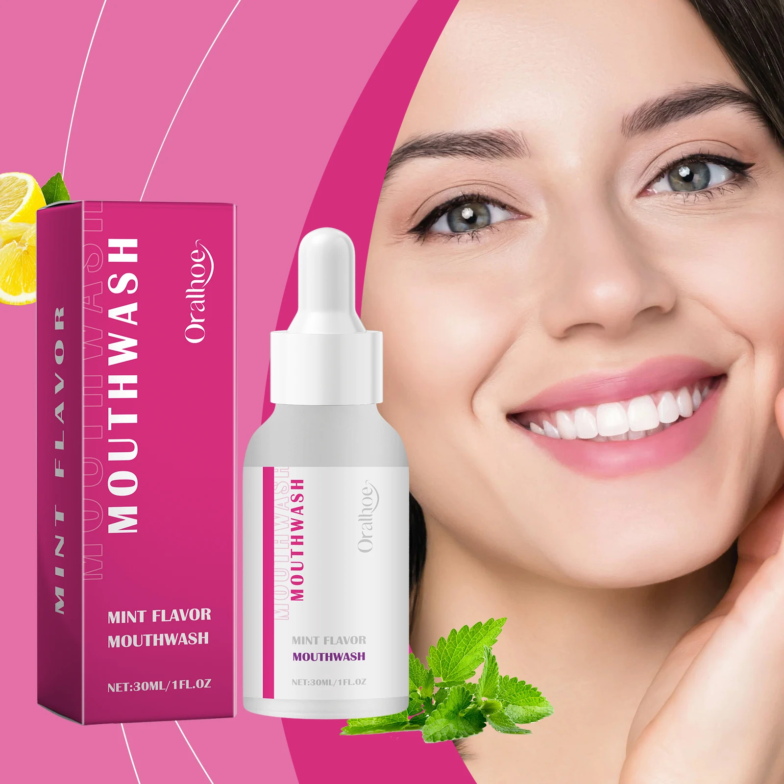 Oralhoe 30ml Mint Mouthwash for Brightening Teeth Daily Mouth Care Remove Bad Breath Clean Food Residues Mouth Cleaner Liquid
Oralhoe 30ml Mint Mouthwash for Brightening Teeth Daily Mouth Care Remove Bad Breath Clean Food Residues Mouth Cleaner Liquid