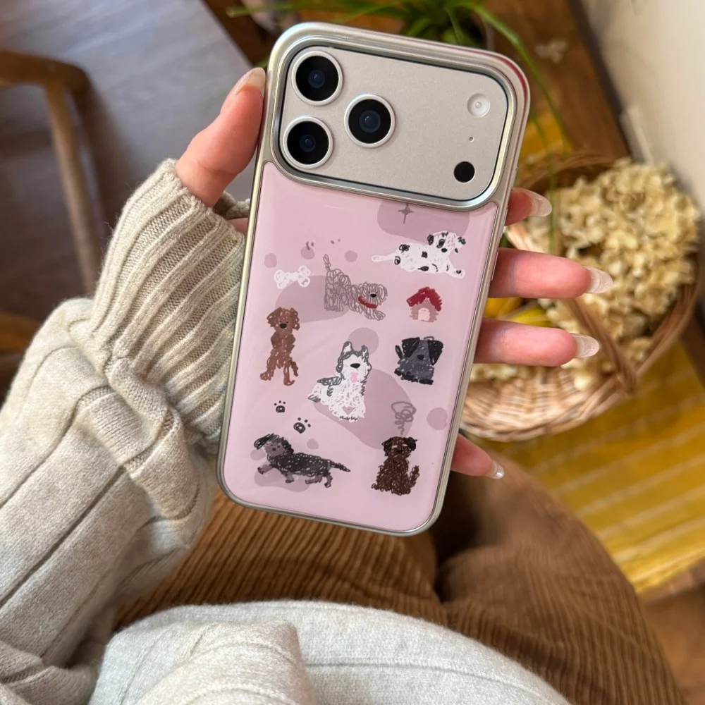 Stylish hand-painted line puppy phone case for iPhone 14/15/16/17 Pro Max, Fundans 17 Pro cute new shockproof protective case
Stylish hand-painted line puppy phone case for iPhone 14/15/16/17 Pro Max, Fundans 17 Pro cute new shockproof protective case