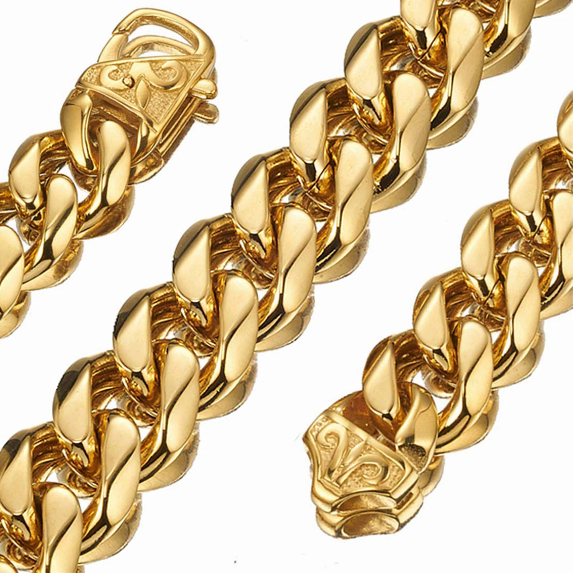12mm Cuban Link Chains for Men gold Stainless Steel Jewelry Chain Necklace or bracelet
12mm Cuban Link Chains for Men gold Stainless Steel Jewelry Chain Necklace or bracelet