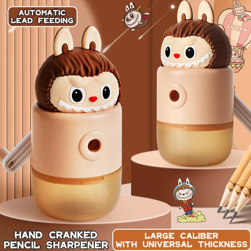 Labubu Cute Hand Crank Pencil Sharpener Large Caliber Auto Feed Alloy Blade for Kids School Supplies Stationery Durable Gift Set
Labubu Cute Hand Crank Pencil Sharpener Large Caliber Auto Feed Alloy Blade for Kids School Supplies Stationery Durable Gift Set