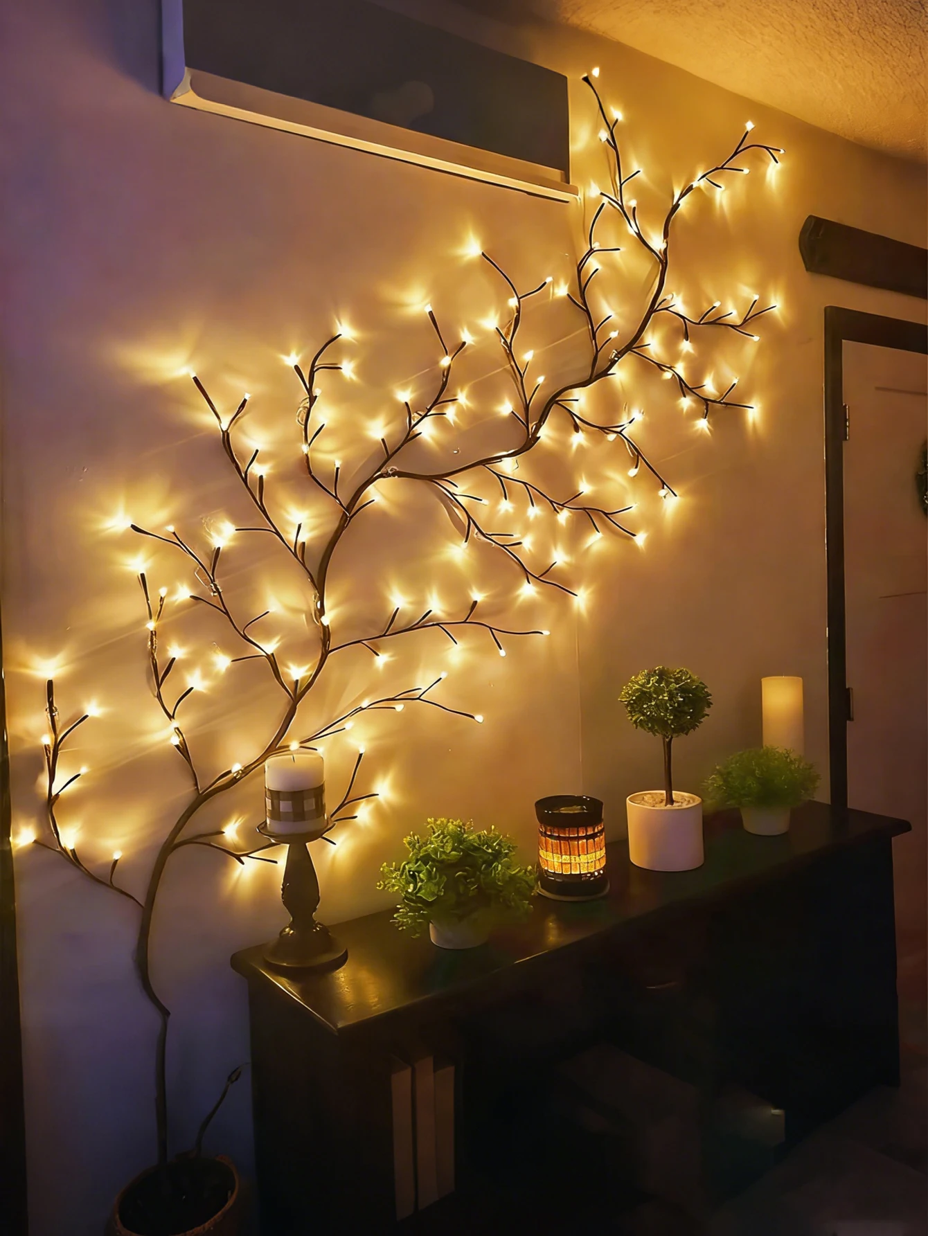 144 LED Flexible Willow Branch Lamp | Indoor Ambience Decor LED Tree Branch Light, USB-Powered Indoor Wall Decoration Artificial
144 LED Flexible Willow Branch Lamp | Indoor Ambience Decor LED Tree Branch Light, USB-Powered Indoor Wall Decoration Artificial