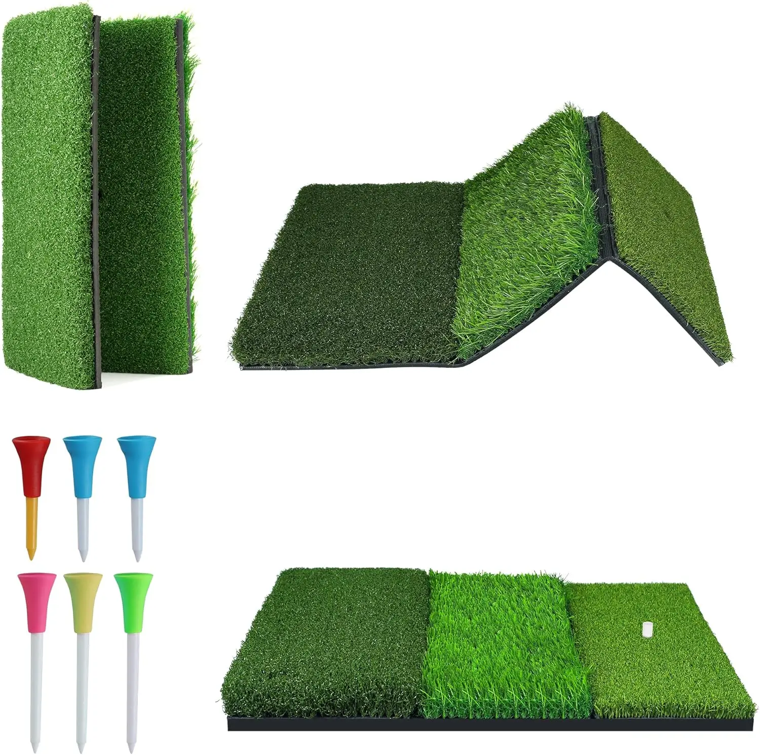 Golf Hitting Mat, Thickened Golf Practice Mat for Indoor Outdoor Training, Swing Path Hitting Turf Mat with Non-Slip Rubber Back
Golf Hitting Mat, Thickened Golf Practice Mat for Indoor Outdoor Training, Swing Path Hitting Turf Mat with Non-Slip Rubber Back
