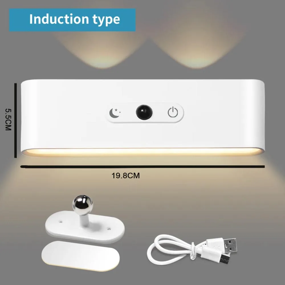 Светодиодный настенный светильник с датчиком движения, магнитный перезаряжаемый прикроватный светильник, простой ночник для чтения в спальне для декора гостиной
Светодиодный настенный светильник с датчиком движения, магнитный перезаряжаемый прикроватный светильник, простой ночник для чтения в спальне для декора гостиной