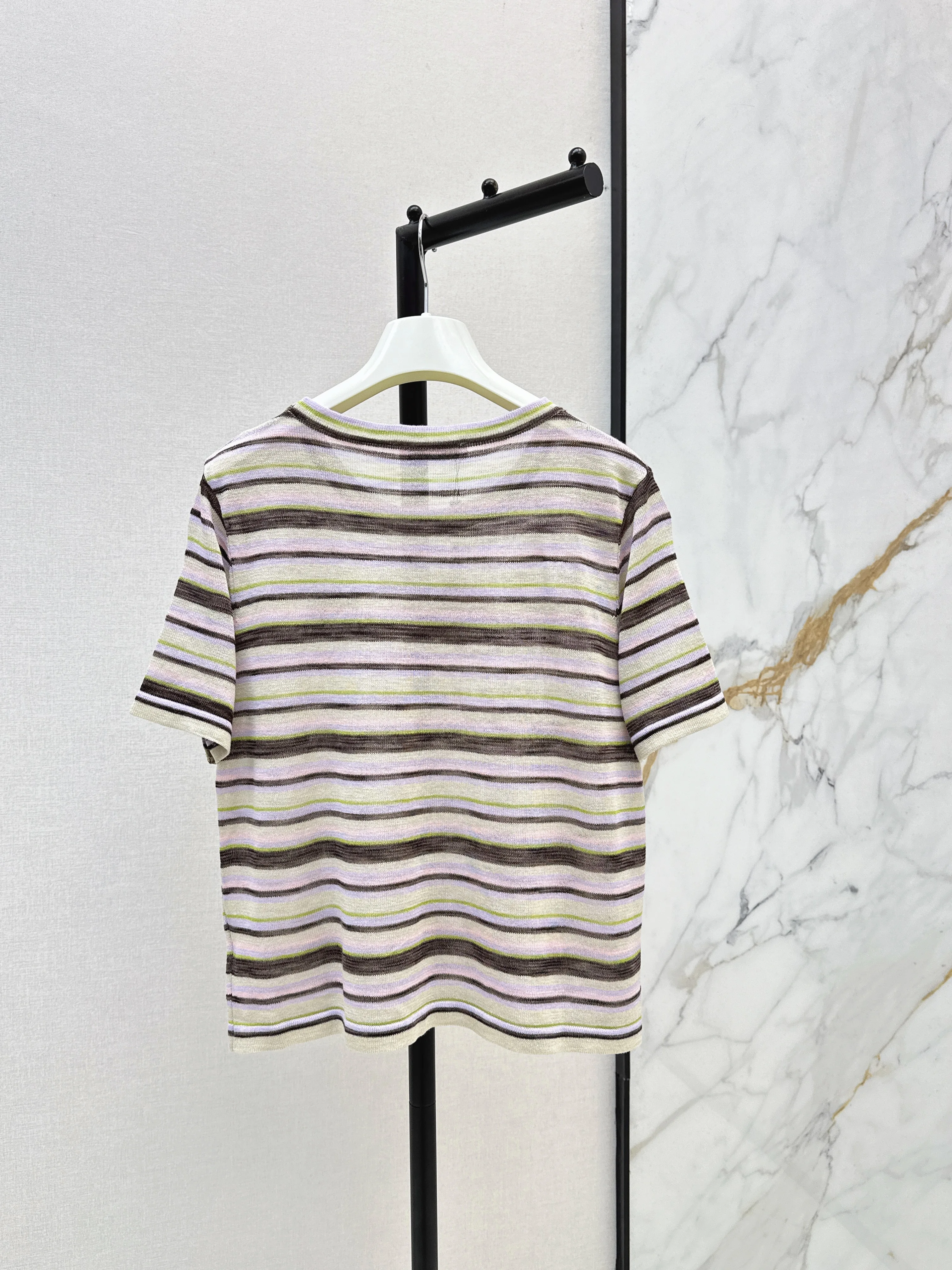 2026 Summer New Sweet Style Hollow Woven Striped Round-neck Knitted Short-Sleeved Top For Women
2026 Summer New Sweet Style Hollow Woven Striped Round-neck Knitted Short-Sleeved Top For Women