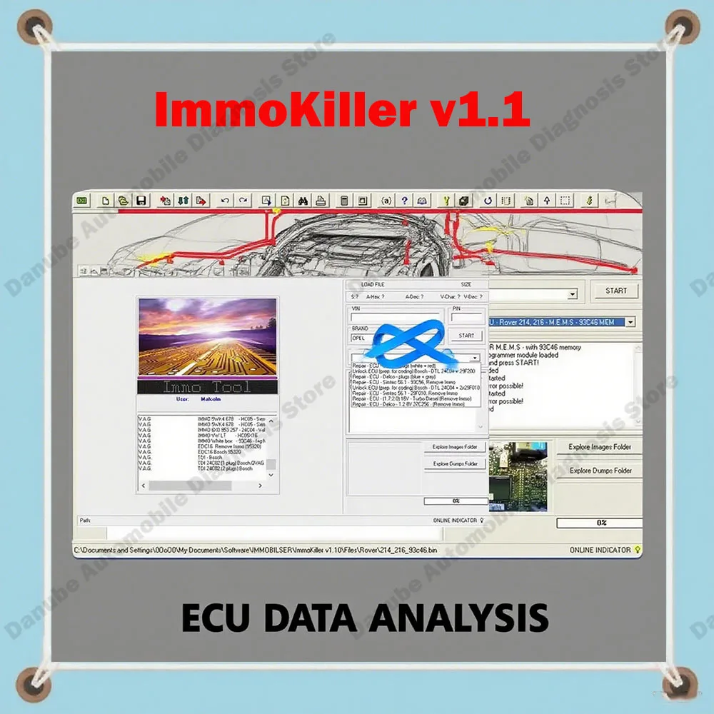 Newest Car Repair Software ImmoKiller V1.10 IMMO off Software V1.1 ECU Programmer Tool for Car Repair Immobilizer Passing Tool 
Newest Car Repair Software ImmoKiller V1.10 IMMO off Software V1.1 ECU Programmer Tool for Car Repair Immobilizer Passing Tool
